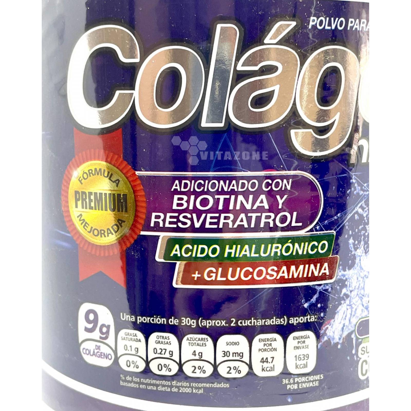 Colágeno Hidrolizado Glucosamina Biotina Blueberry 1.1 kg 