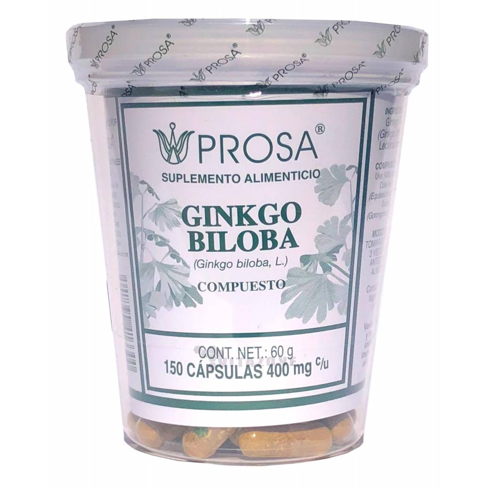 Ginkgo Biloba 150 cápsulas 400 mg Prosa 