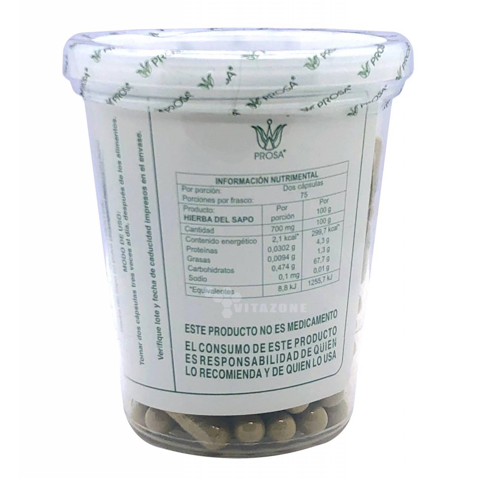 Hierba del sapo 150 cápsula Prosa