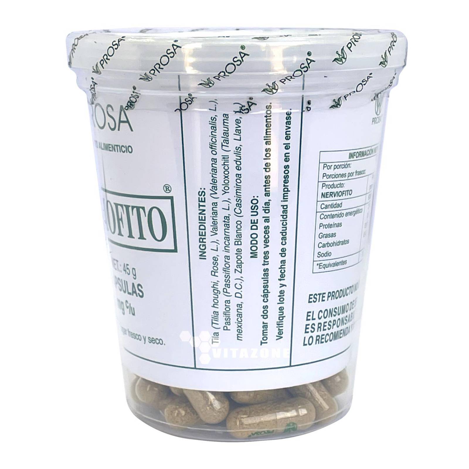 Nerviofito 150 cápsulas Prosa Valeriana Pasiflora Tila 
