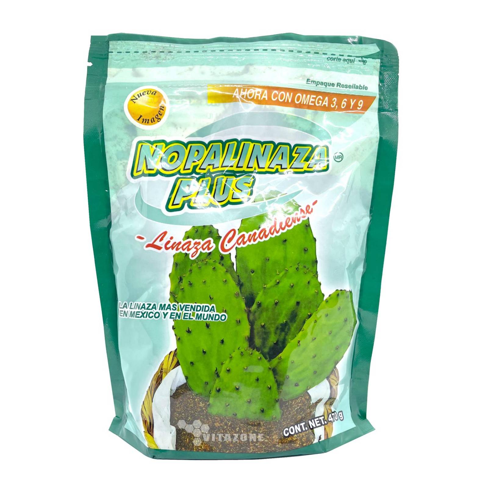Fibra Nopalinaza Plus (Linaza Canadiense) Con Omega 3,6 Y 9. 