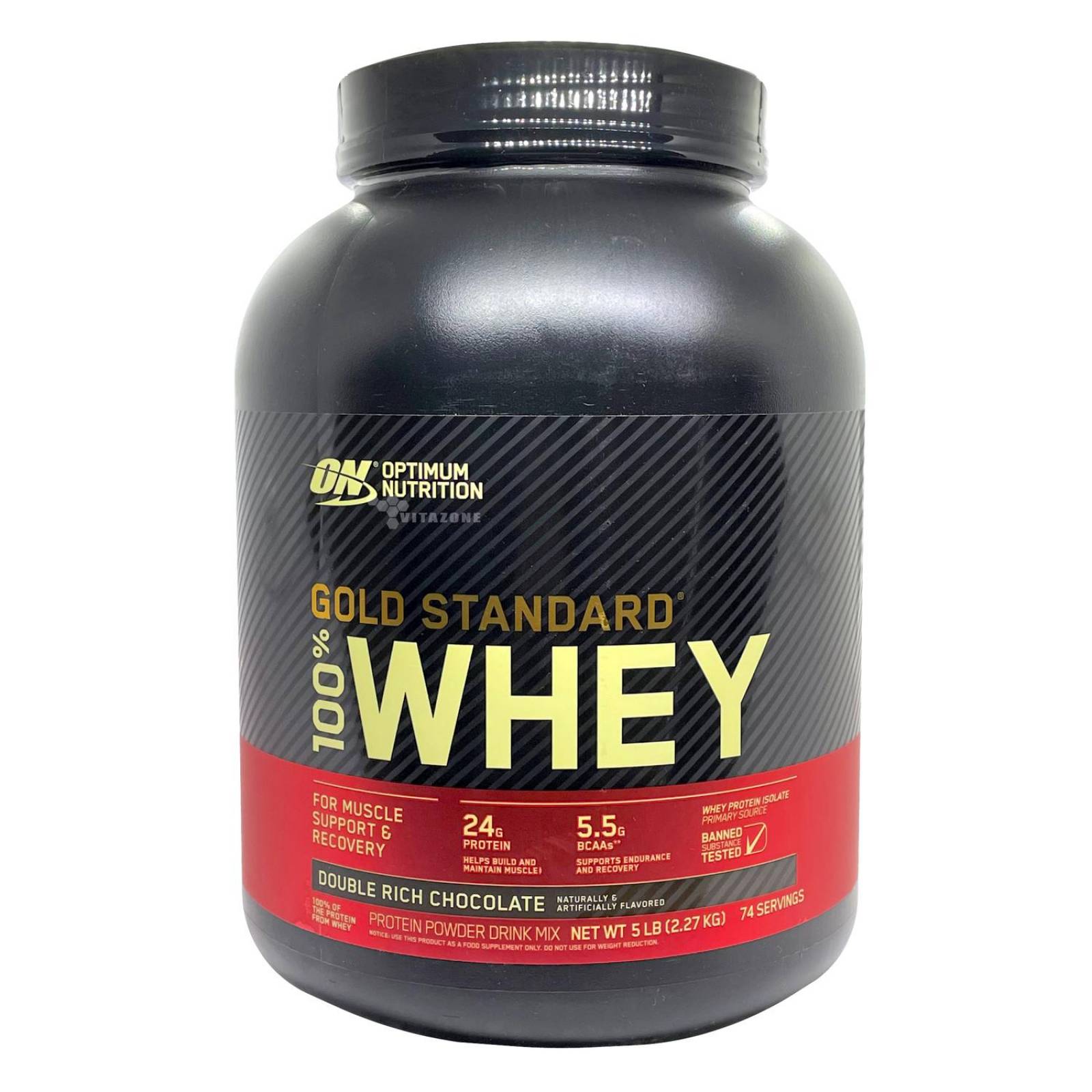 Proteína Gold Standard 100% Whey 5 Lbs Chocolate Optimum Nutrition. 