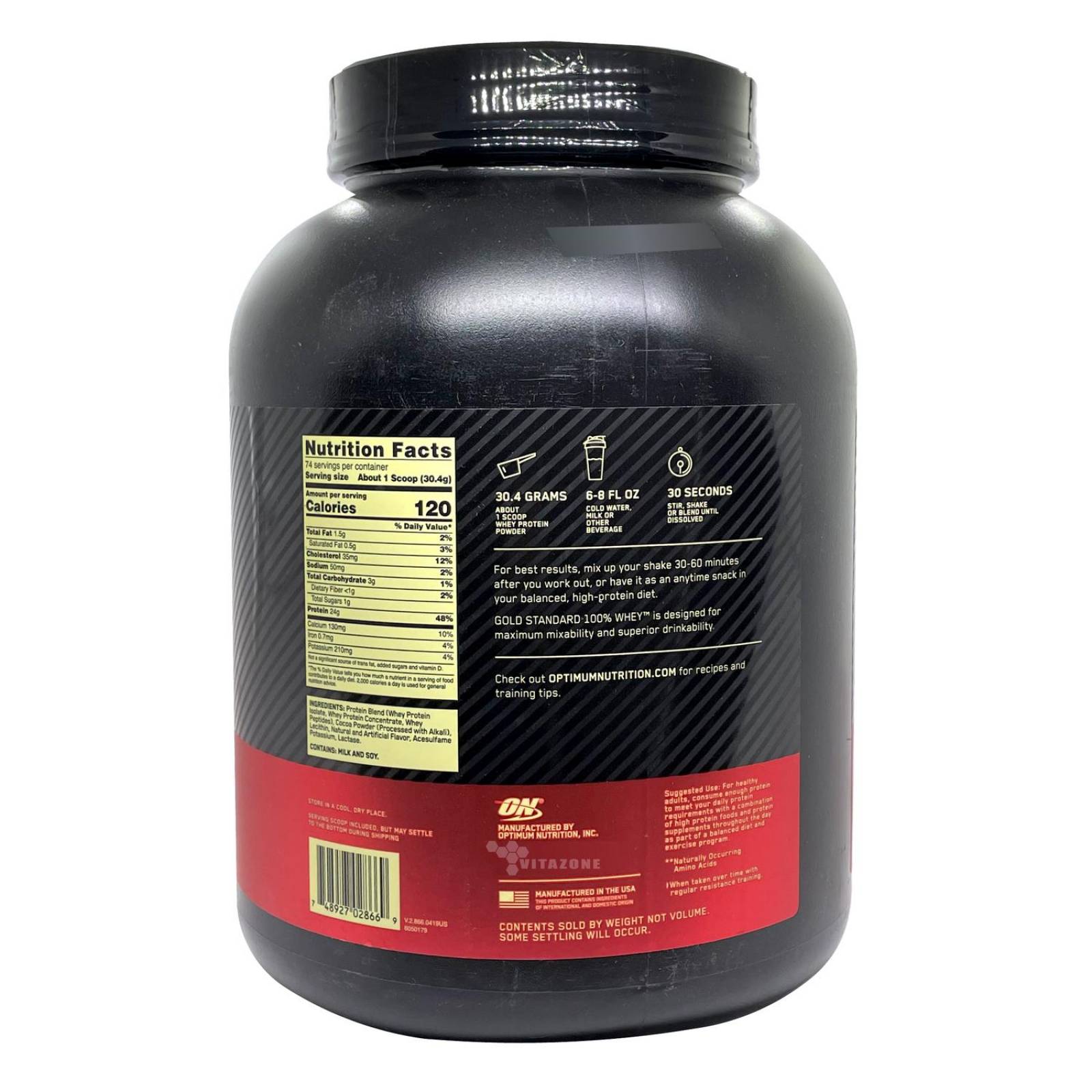 Proteína Gold Standard 100% Whey 5 Lbs Chocolate Optimum Nutrition. 