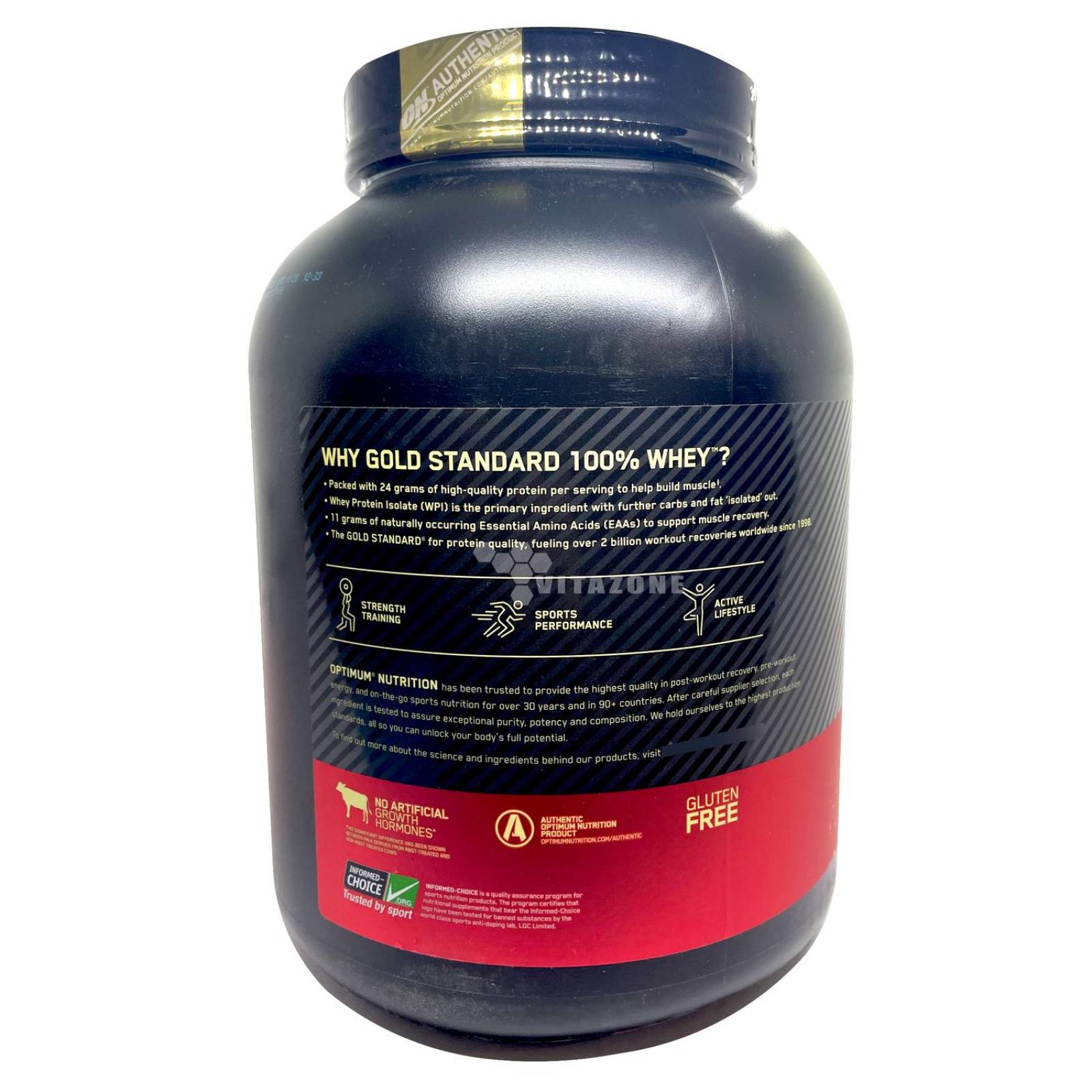 Proteína Gold Standard 100% Whey 5 Lbs Chocolate Coco Optimum Nutrition. 