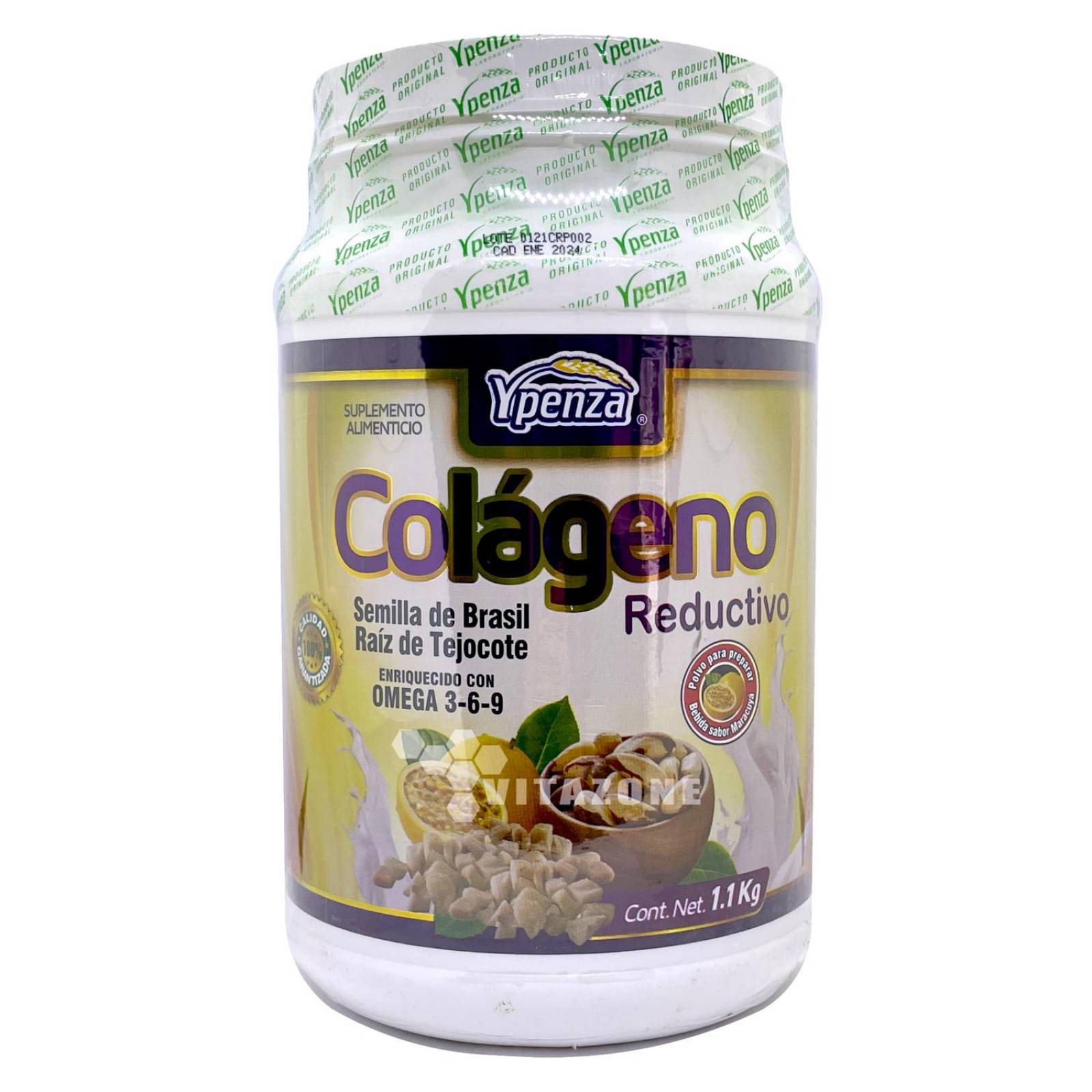 Colágeno Reductivo Semilla Brasil Raiz Tejocote 1.1 kg Ypenza .