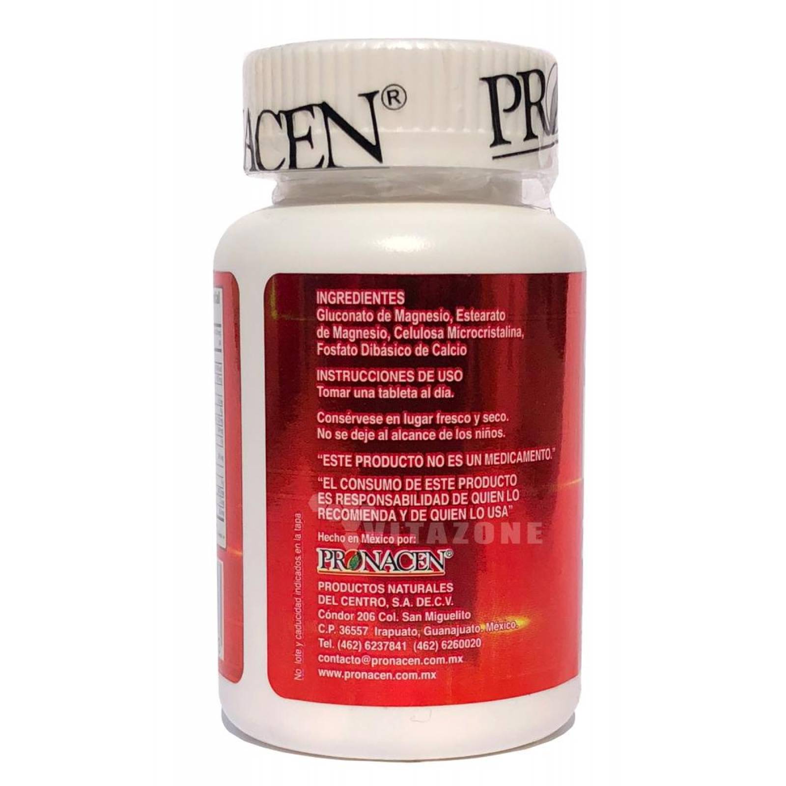 Gluconato de Magnesio 90 tabs 200 mg Pronacen. 