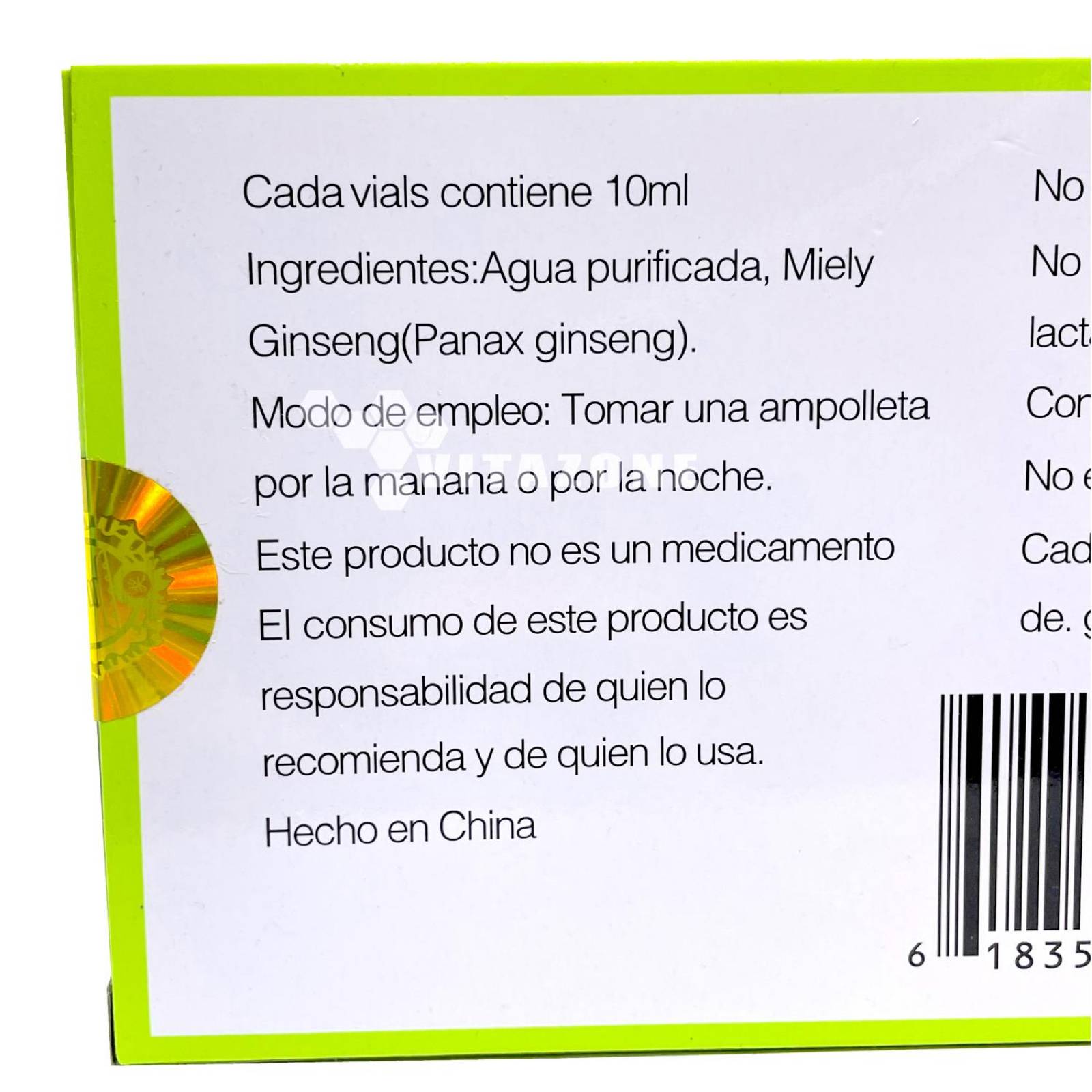 Ginseng Panax Premium 10 Frascos De 10 ML Tree Brand 