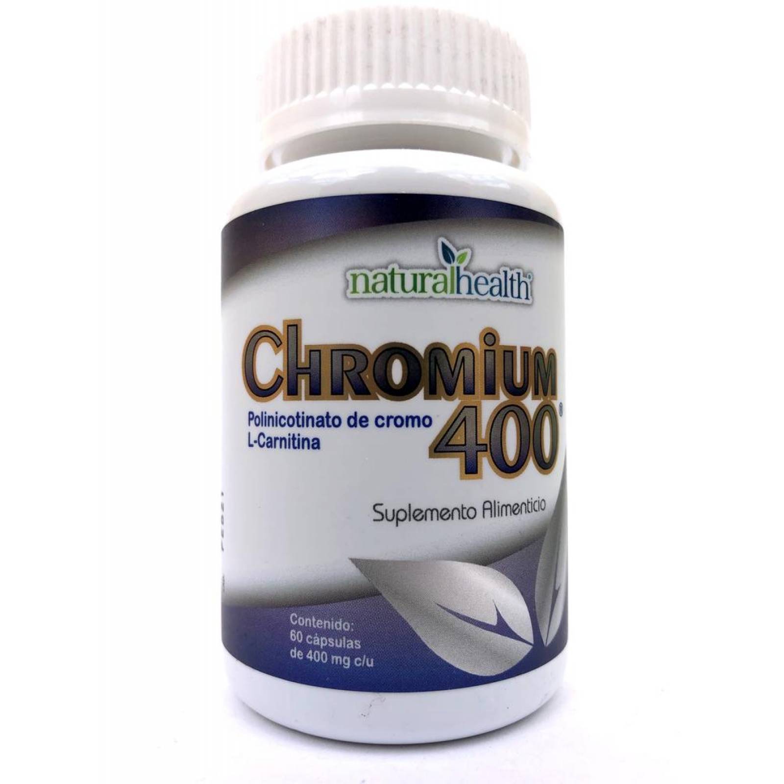Cromo 400 Con L - Carnitina 60 Caps Natural Health. 
