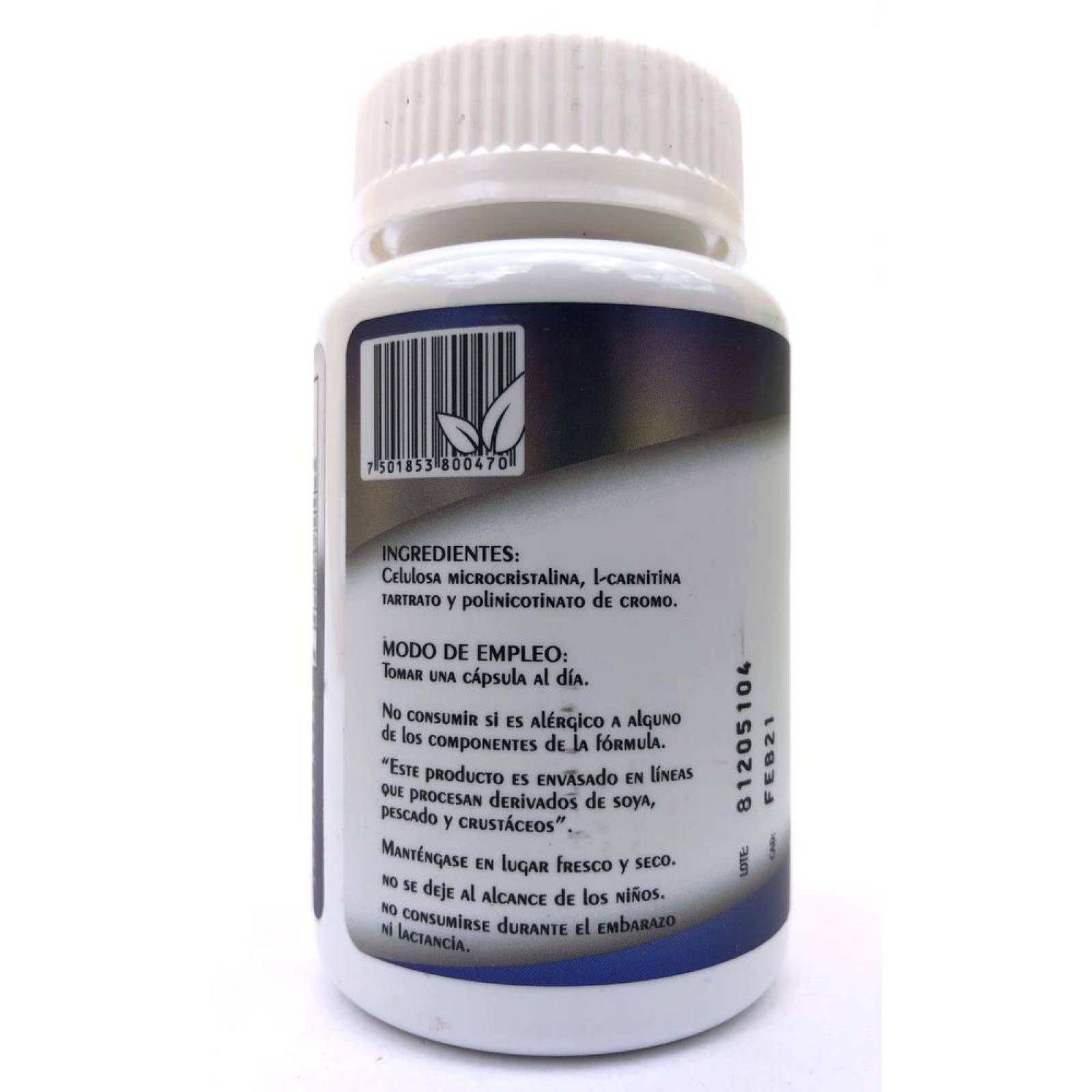 Cromo 400 Con L - Carnitina 60 Caps Natural Health. 