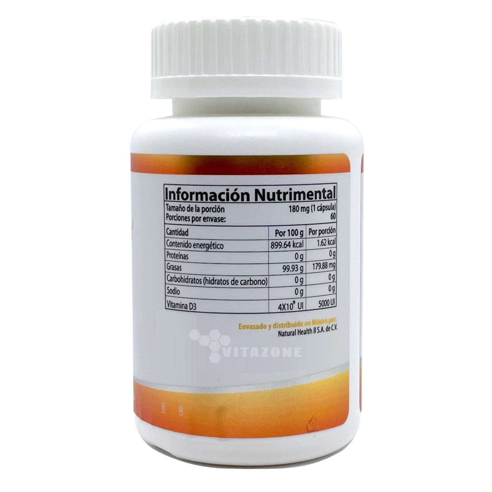 Vitamina D3 5000 UI 60 cápsulas Natural Health