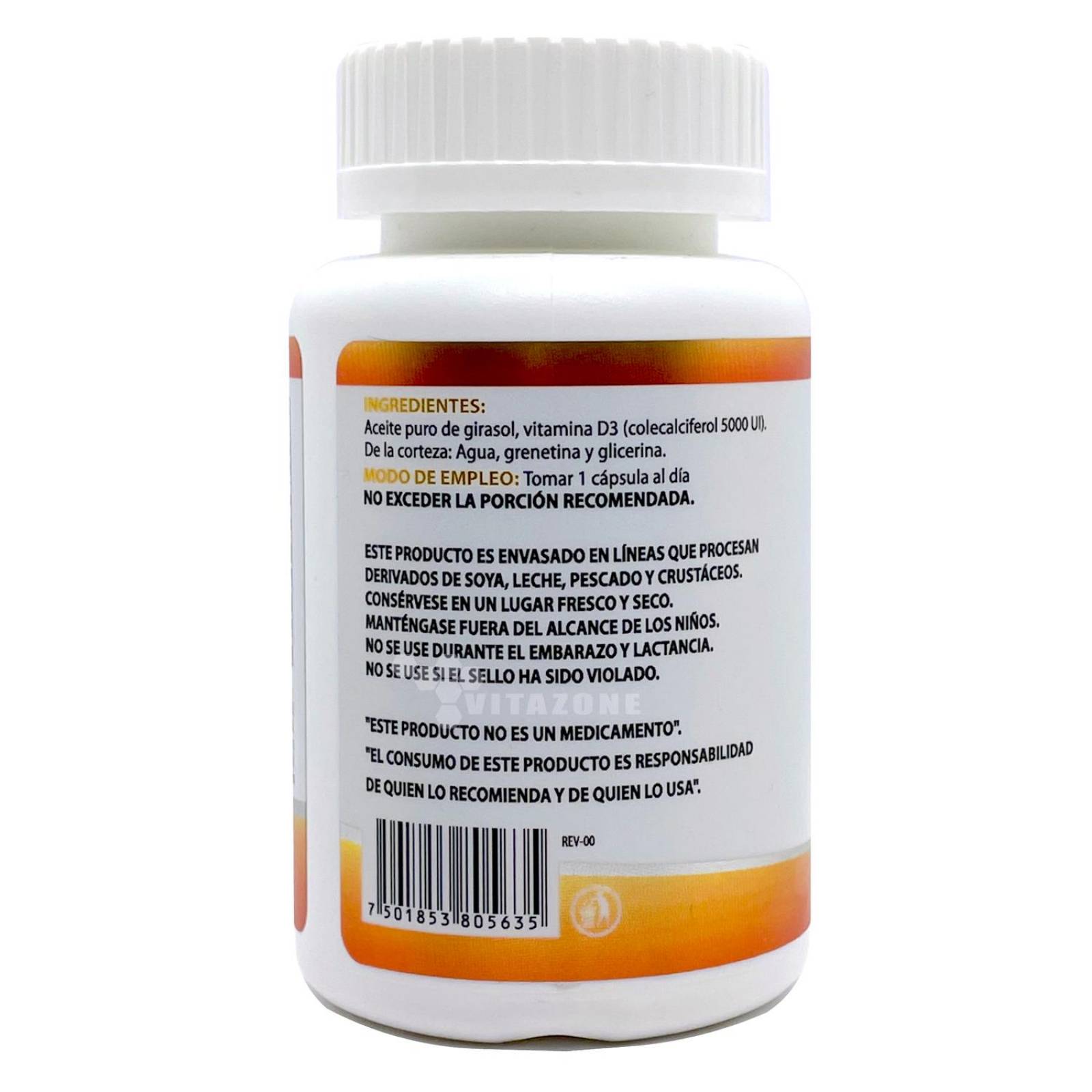 Vitamina D3 5000 UI 60 cápsulas Natural Health