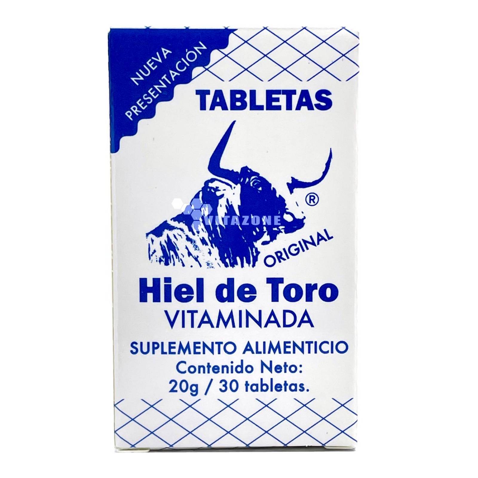 Hiel de Toro Vitaminada 30 tabletas 