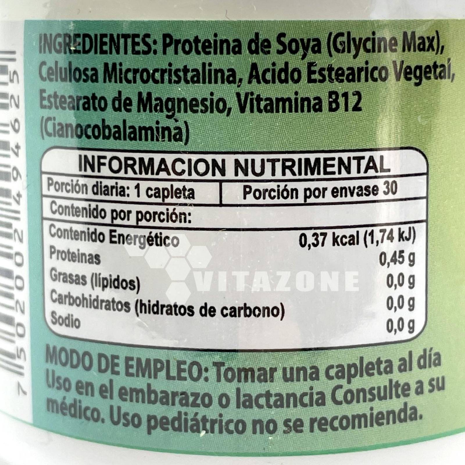 Vitamina B12 Cianocobalamina 30 capletas de 100 mg Riket 