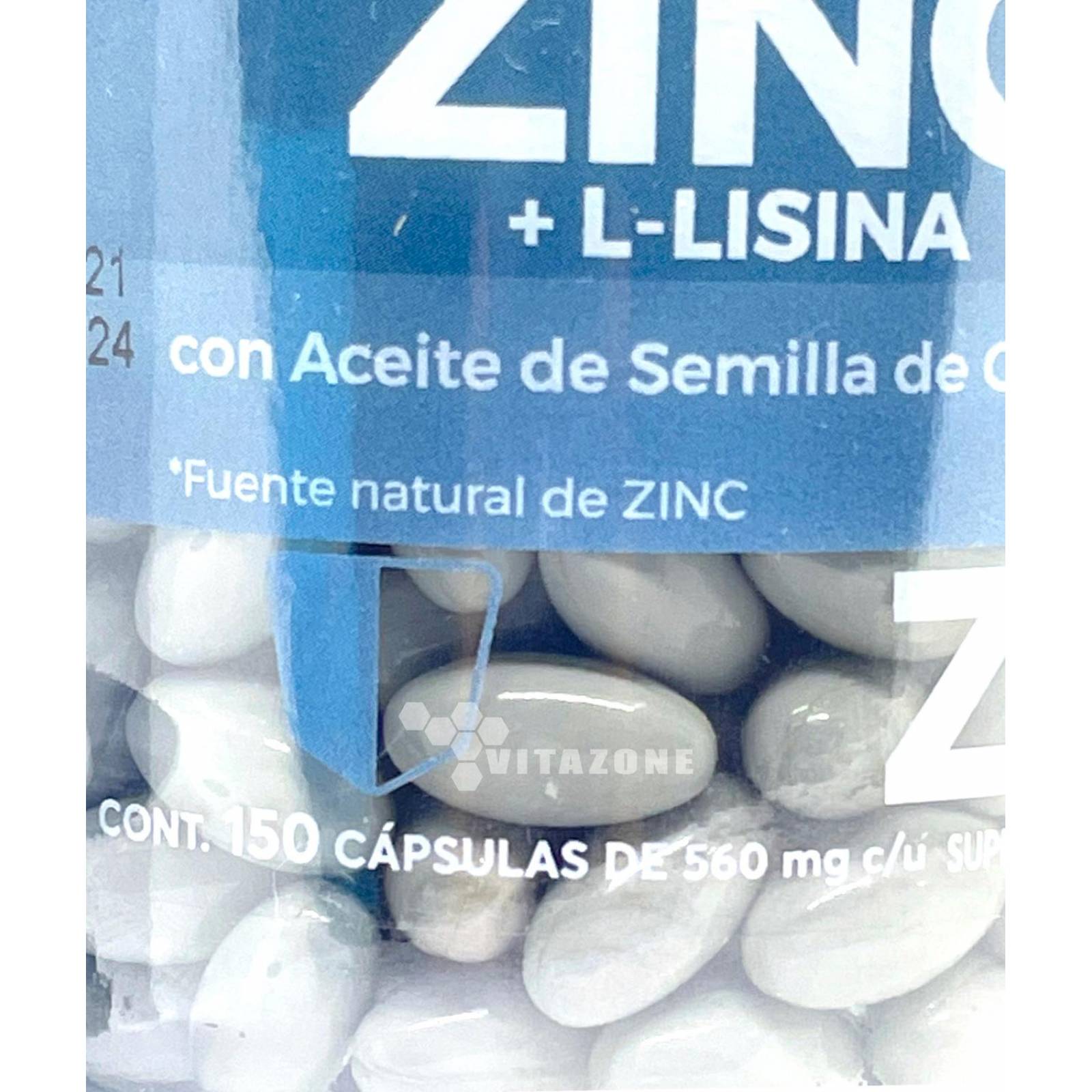Gluconato de Zinc y Lisina 150 cápsulas Solanum .