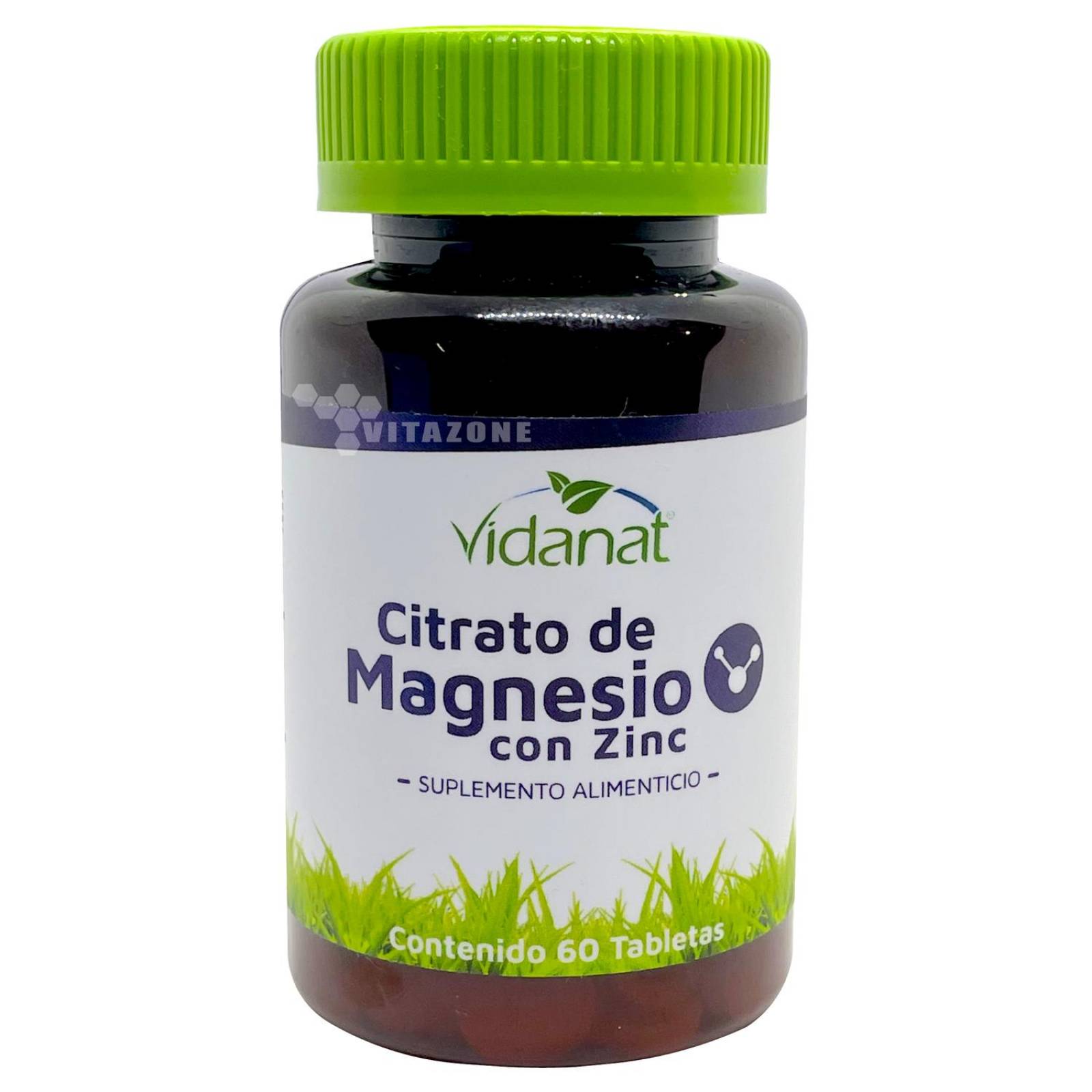 Citrato de Magnesio Zinc 60 tabletas Vidanat 