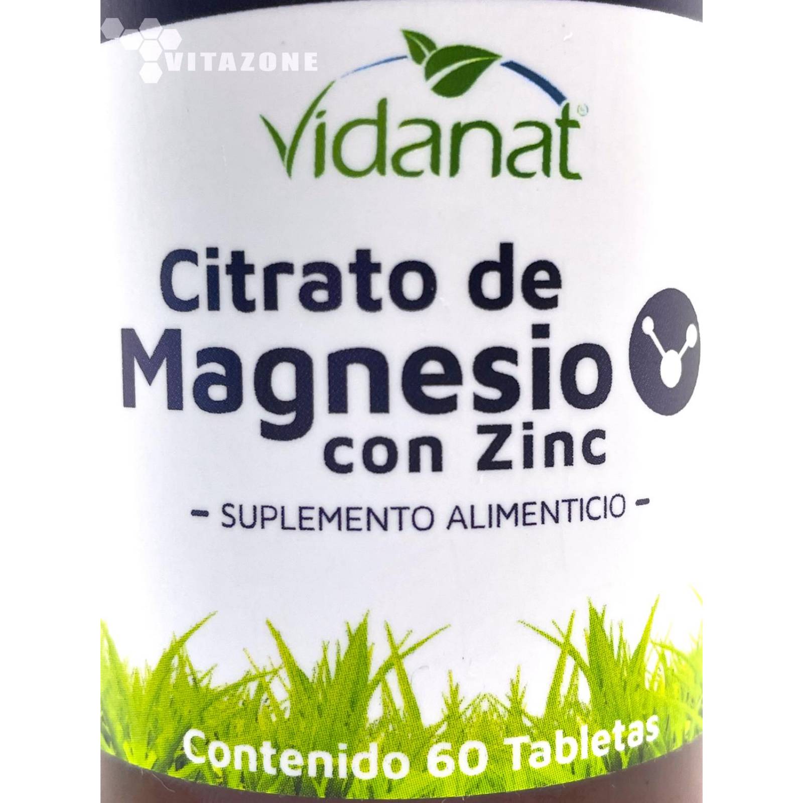 Citrato de Magnesio Zinc 60 tabletas Vidanat 