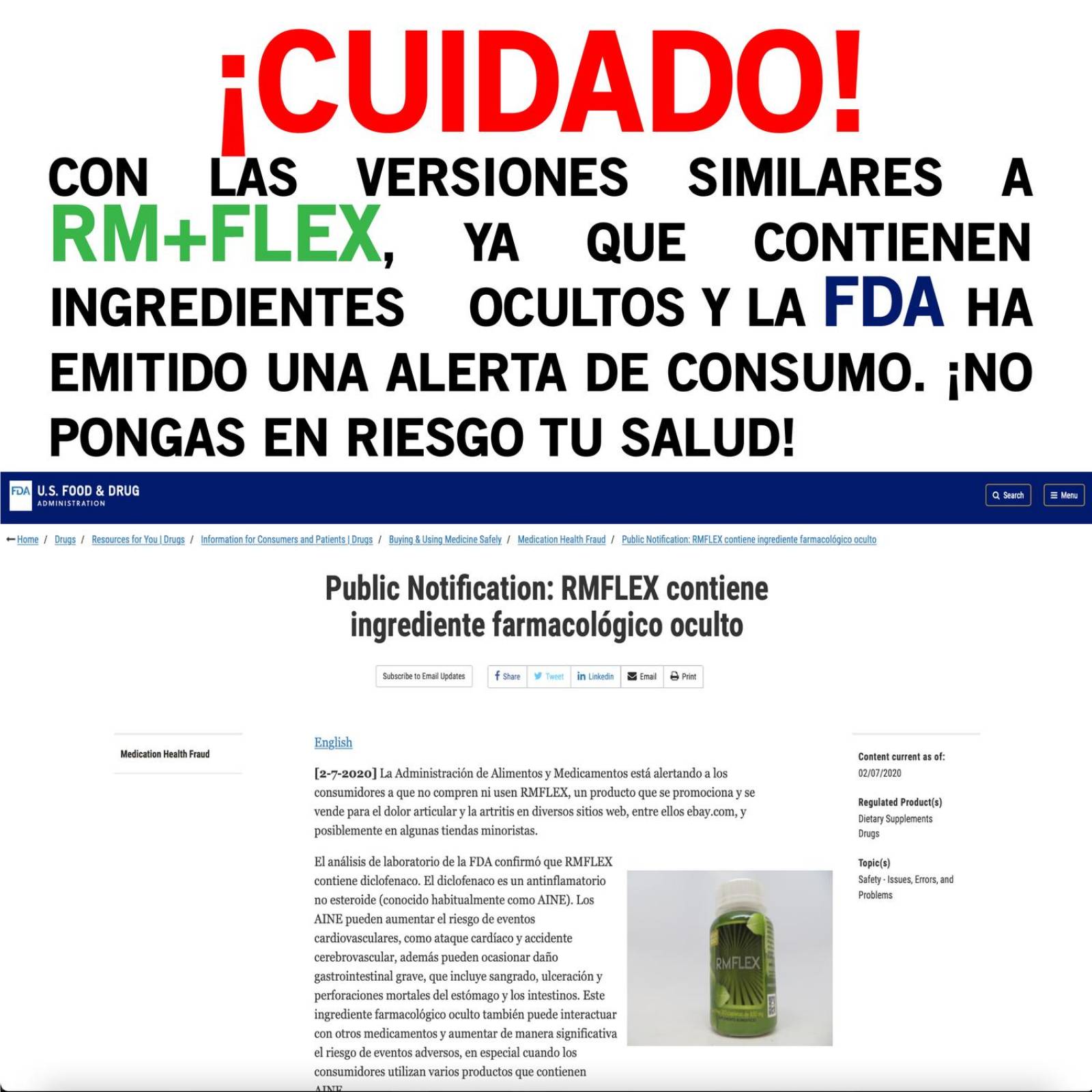 RM+FLEX 30 capletas Fórmula Original Joy Natura