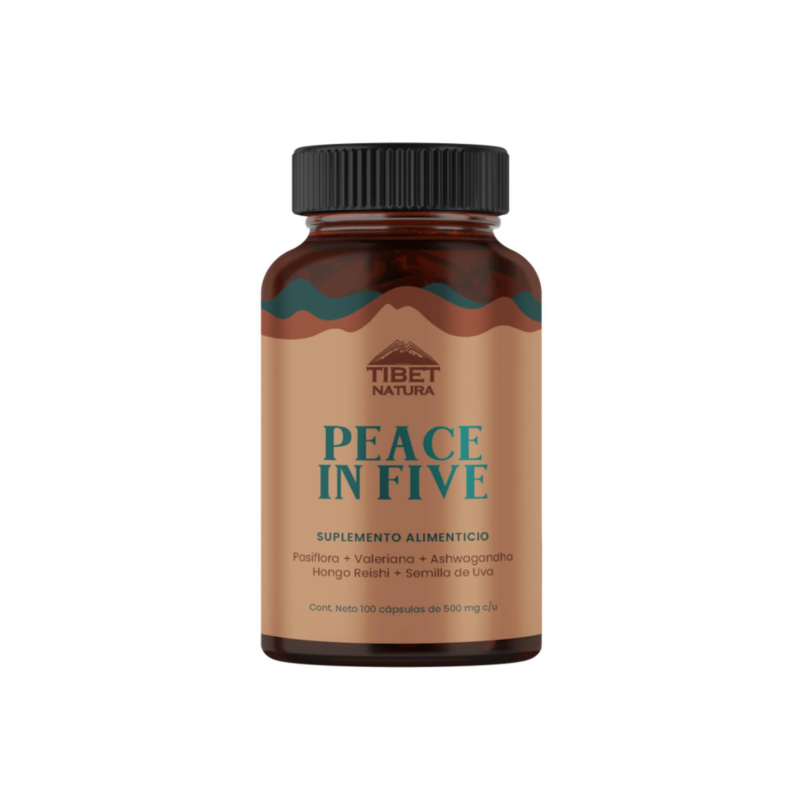 Pasiflora, Valeriana, Ashwagandha, Hongo Reishi 100 caps TIBET 