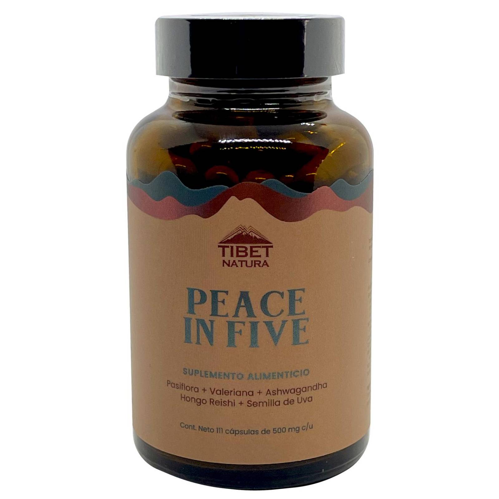 Pasiflora, Valeriana, Ashwagandha, Hongo Reishi 100 caps TIBET 