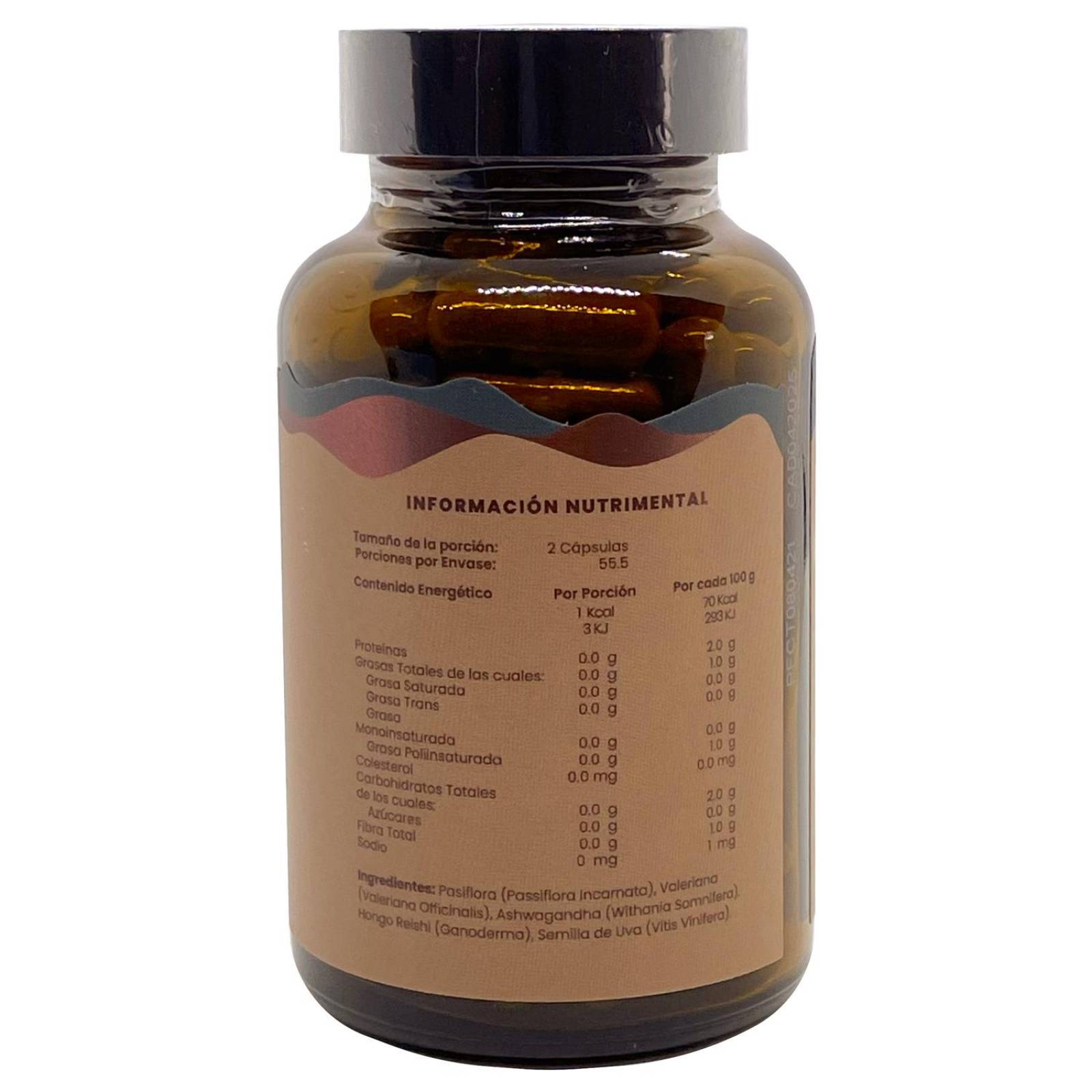 Pasiflora, Valeriana, Ashwagandha, Hongo Reishi 100 caps TIBET 