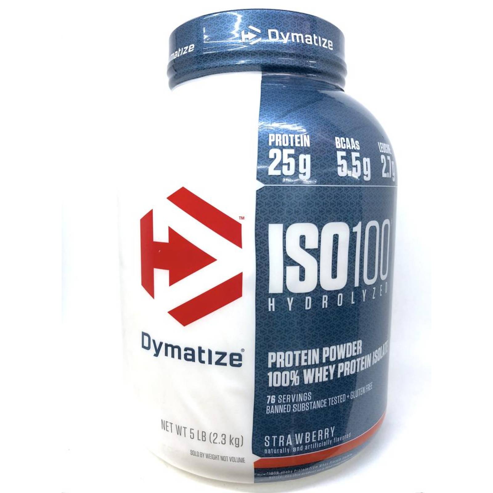 ISO 100 Proteína Hydrolyzed 5 Lbs Strawberry Dymatize.