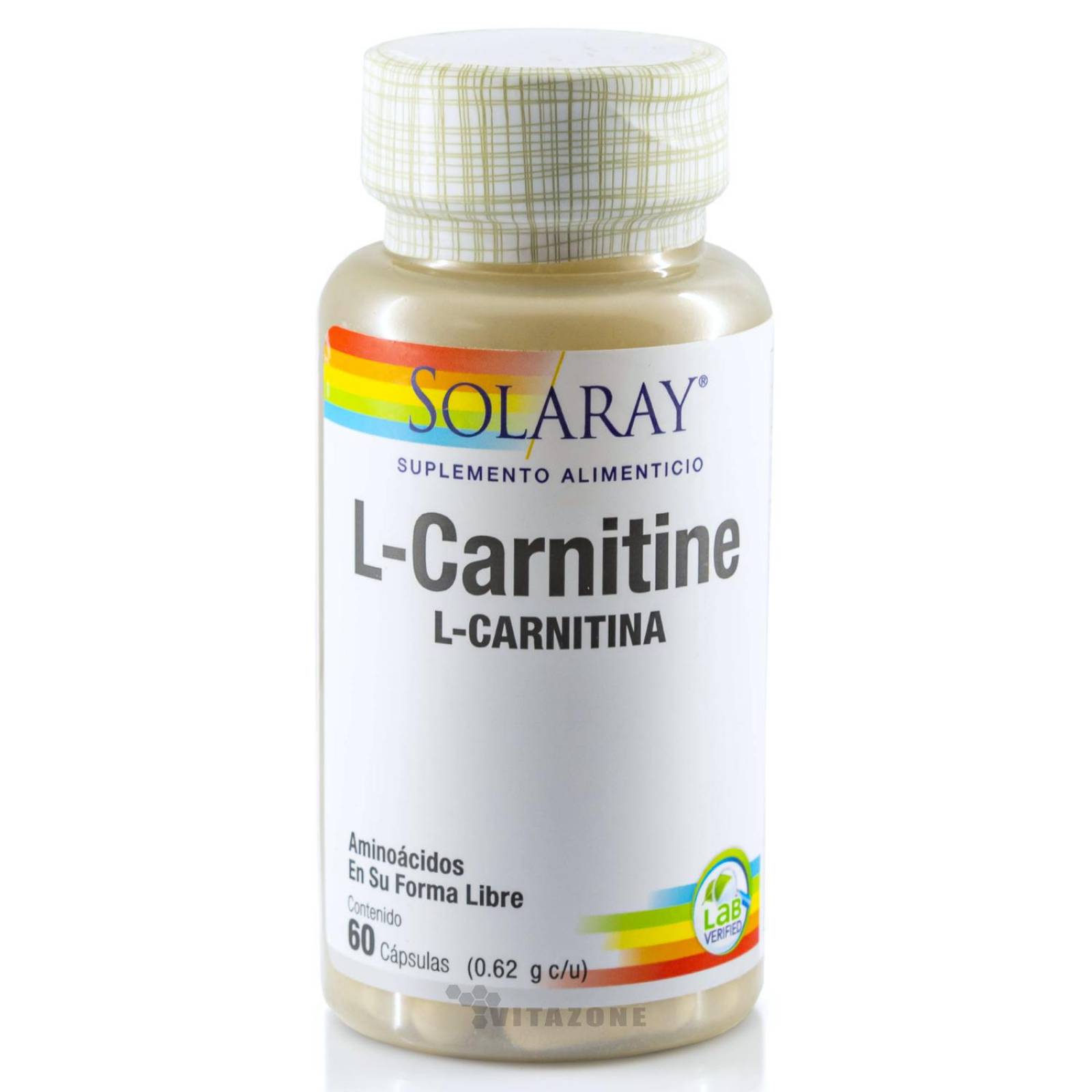 Carnitina 60 capsulas Solaray Carnitina Tartrato 