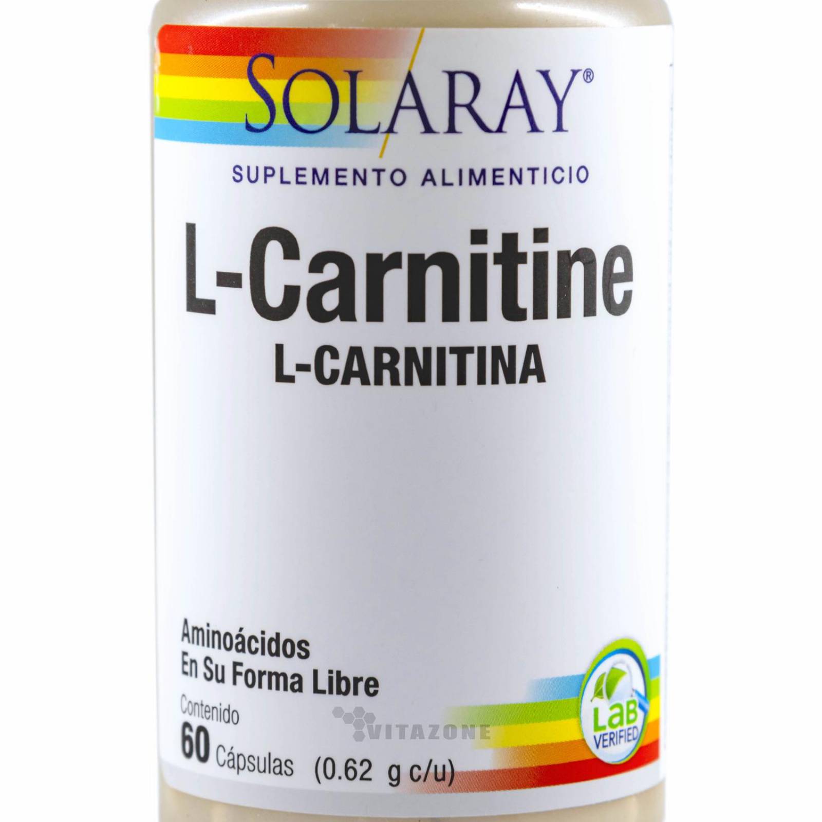 Carnitina 60 capsulas Solaray Carnitina Tartrato 