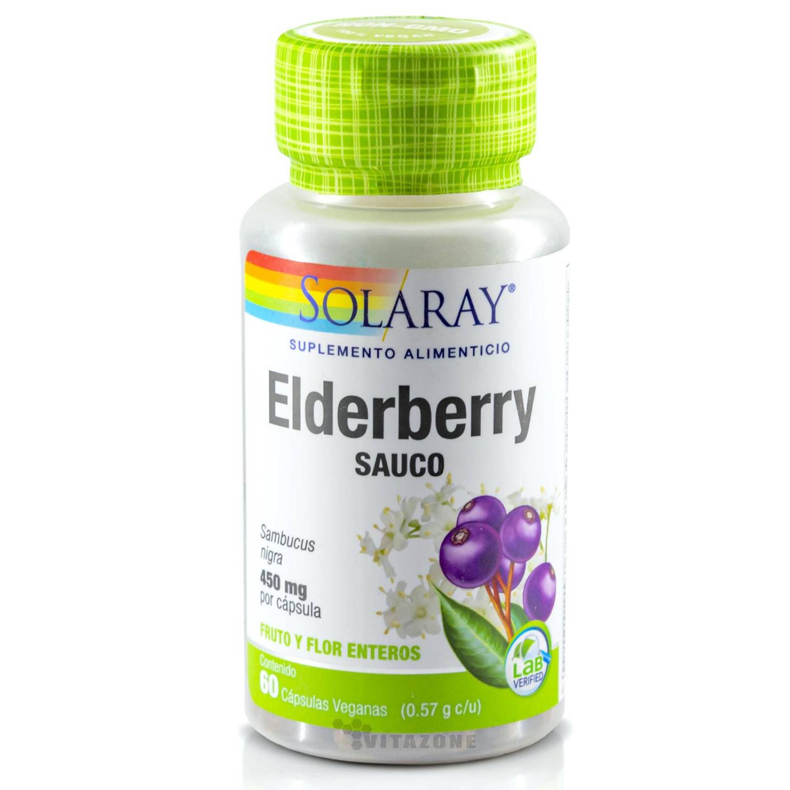 Elderberry (Sauco) 60 cápsulas veganas Solaray