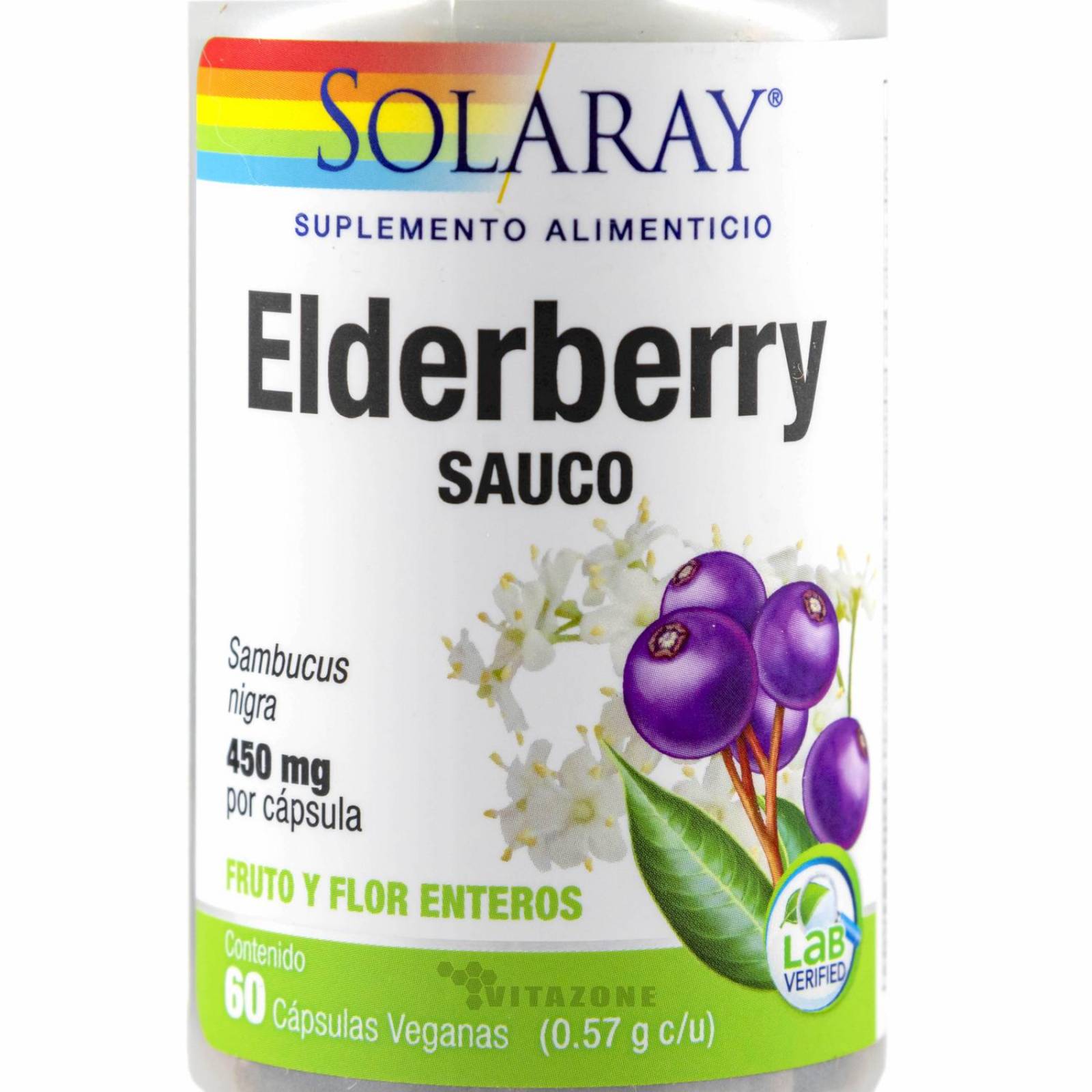 Elderberry (Sauco) 60 cápsulas veganas Solaray