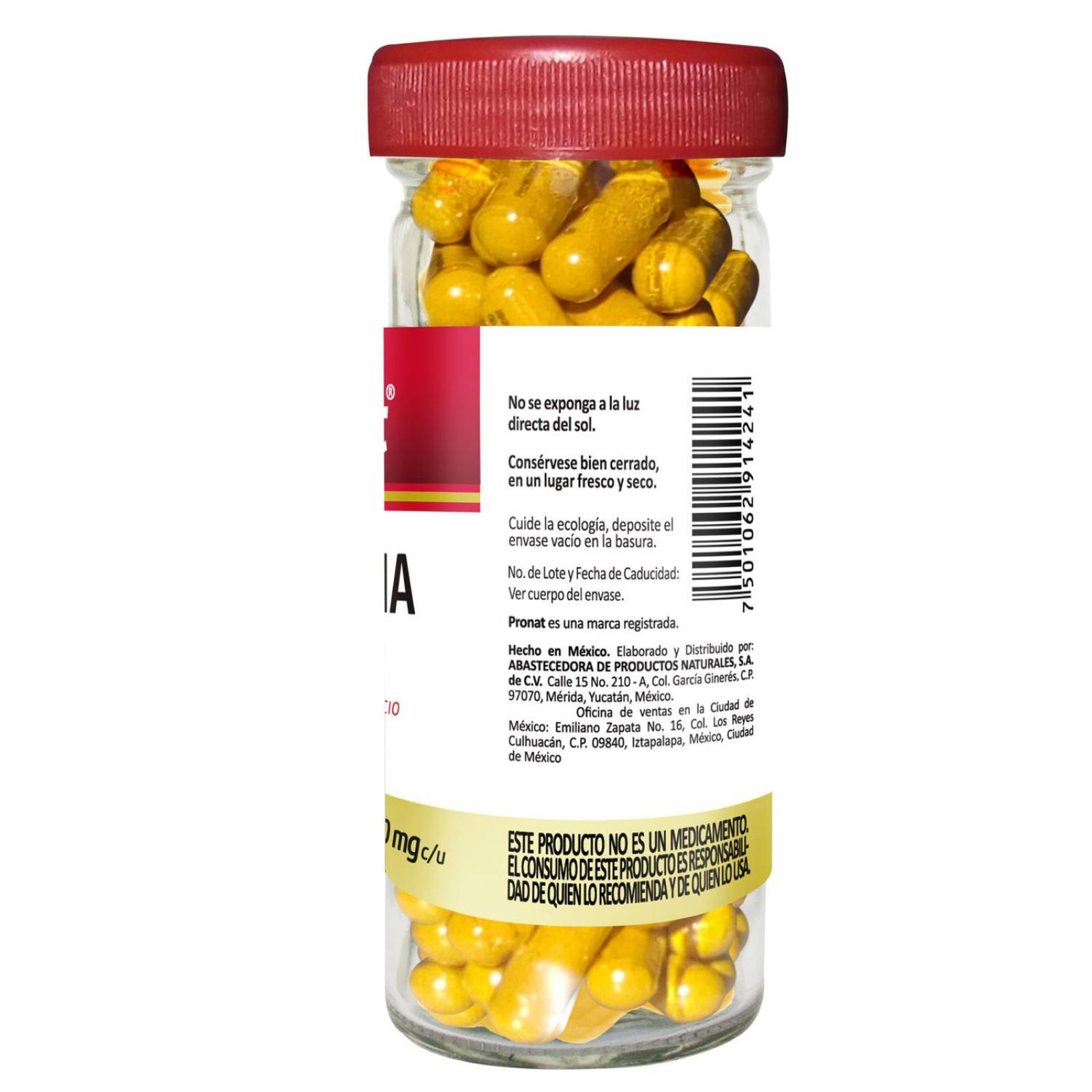 Curcuma 60 cápsulas Turmeric 750 mg Pronat