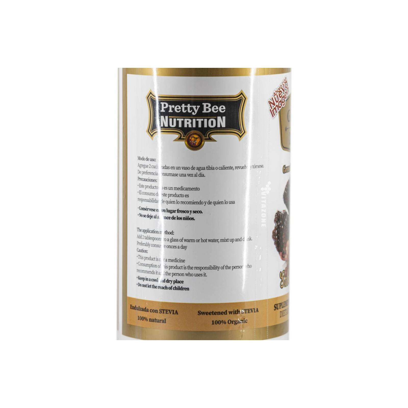 Grenetina Hidrolizada Sabor Frutos Rojos 100% Natural 500 Grs Pretty Bee. 