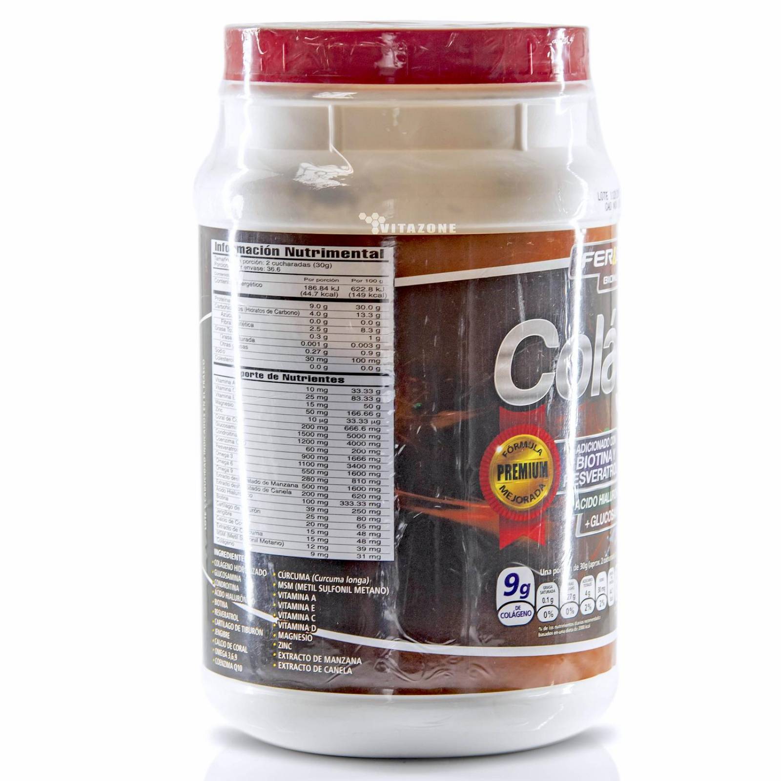 Colágeno Hidrolizado Glucosamina Biotina Manzana Canela 1.1k 
