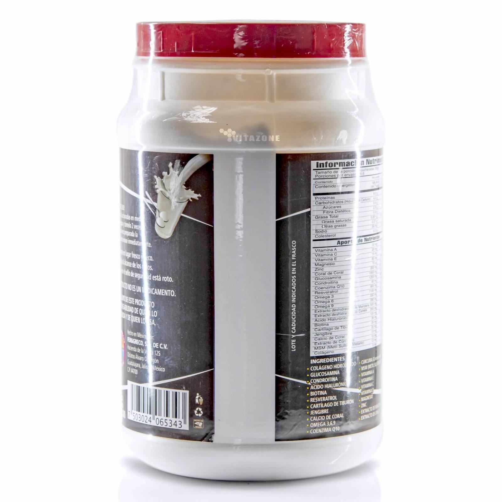 Colágeno Hidrolizado Glucosamina Biotina Manzana Canela 1.1k 