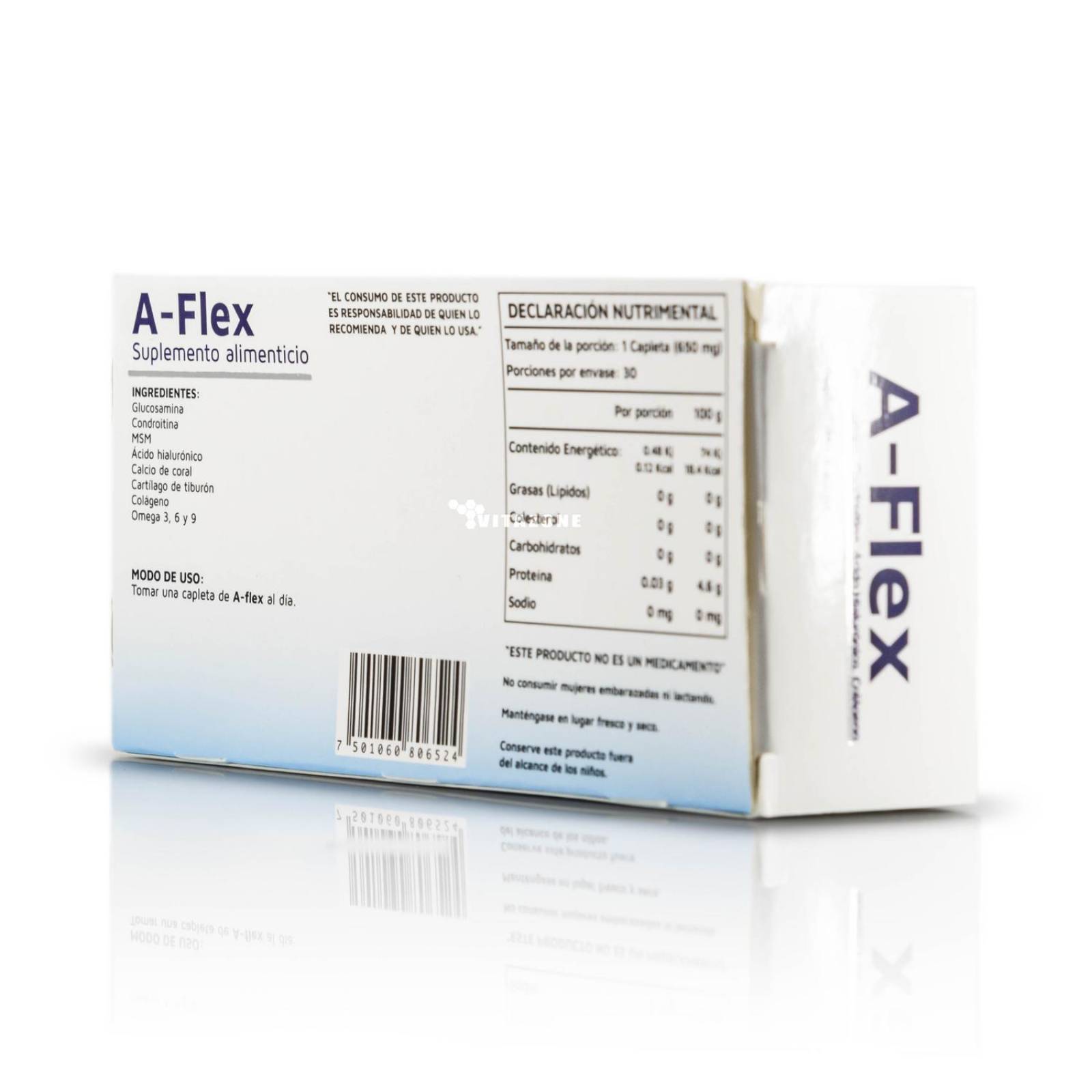 Glucosamina Condroitina Colageno 30 capletas A-Flex Ypenza