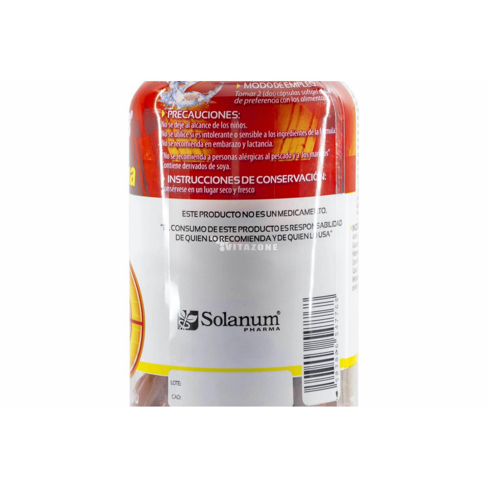 Glucosamina Omega 3 (Salmón de Alaska) 80 cápsulas Solanum