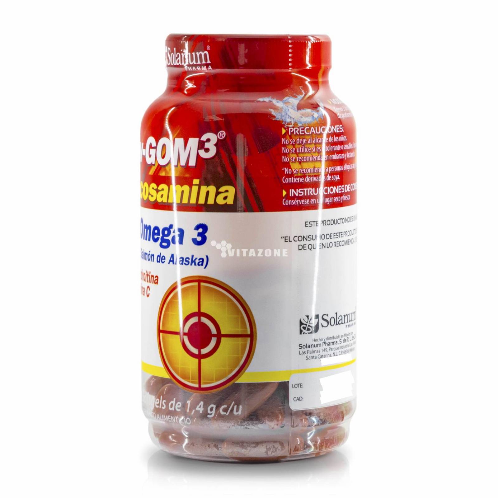 Glucosamina Omega 3 (Salmón de Alaska) 80 cápsulas Solanum