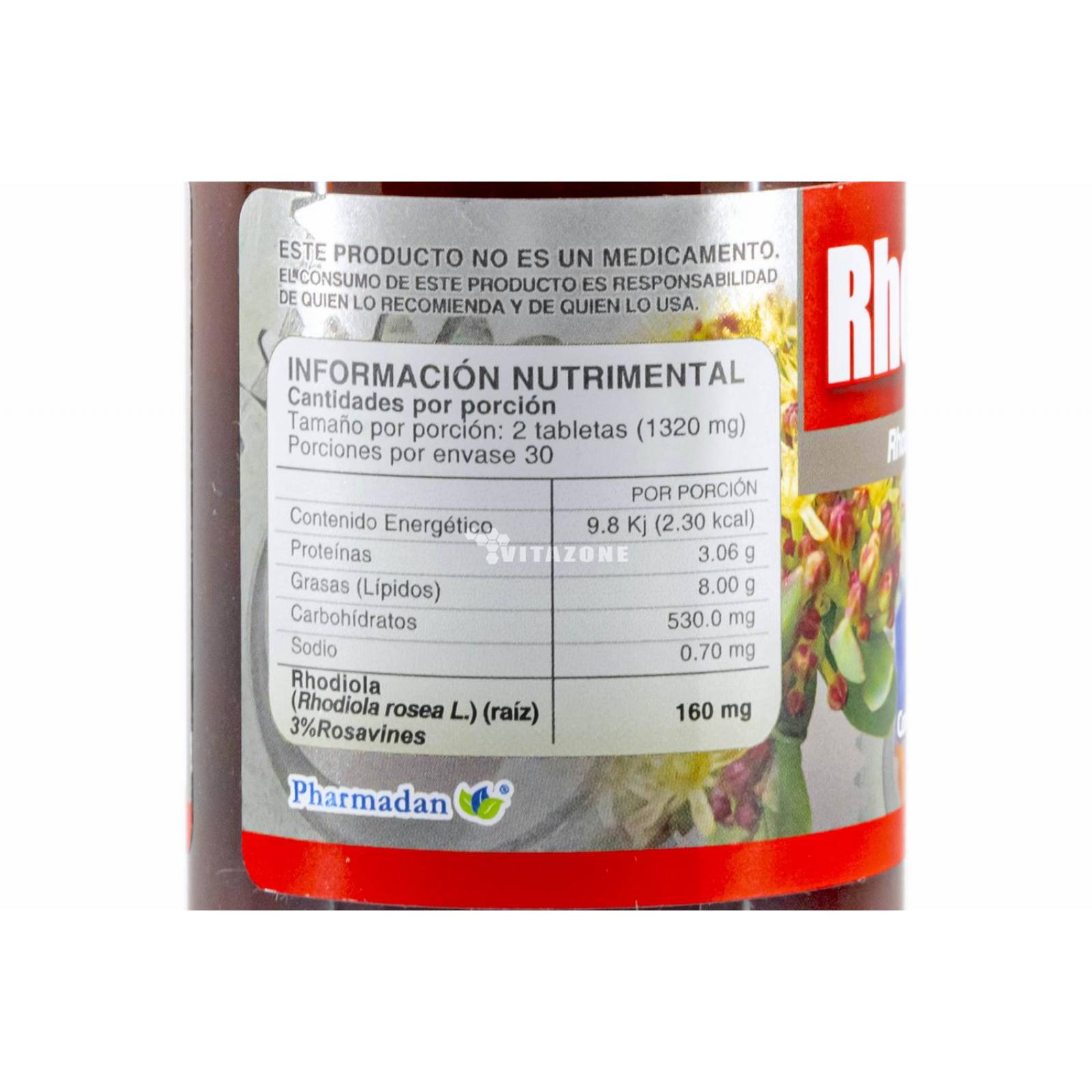 Rhodiola Rosea 60 tabletas 660 mg Pharmadan 