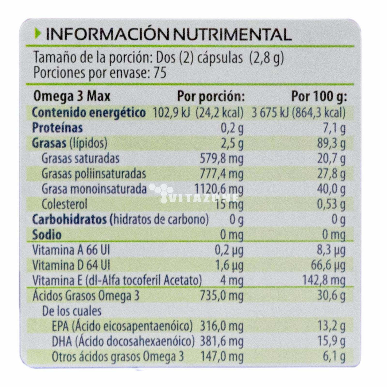Omega 3 Max EPA/DHA Salmón de Alaska 150 cáps Solanum 