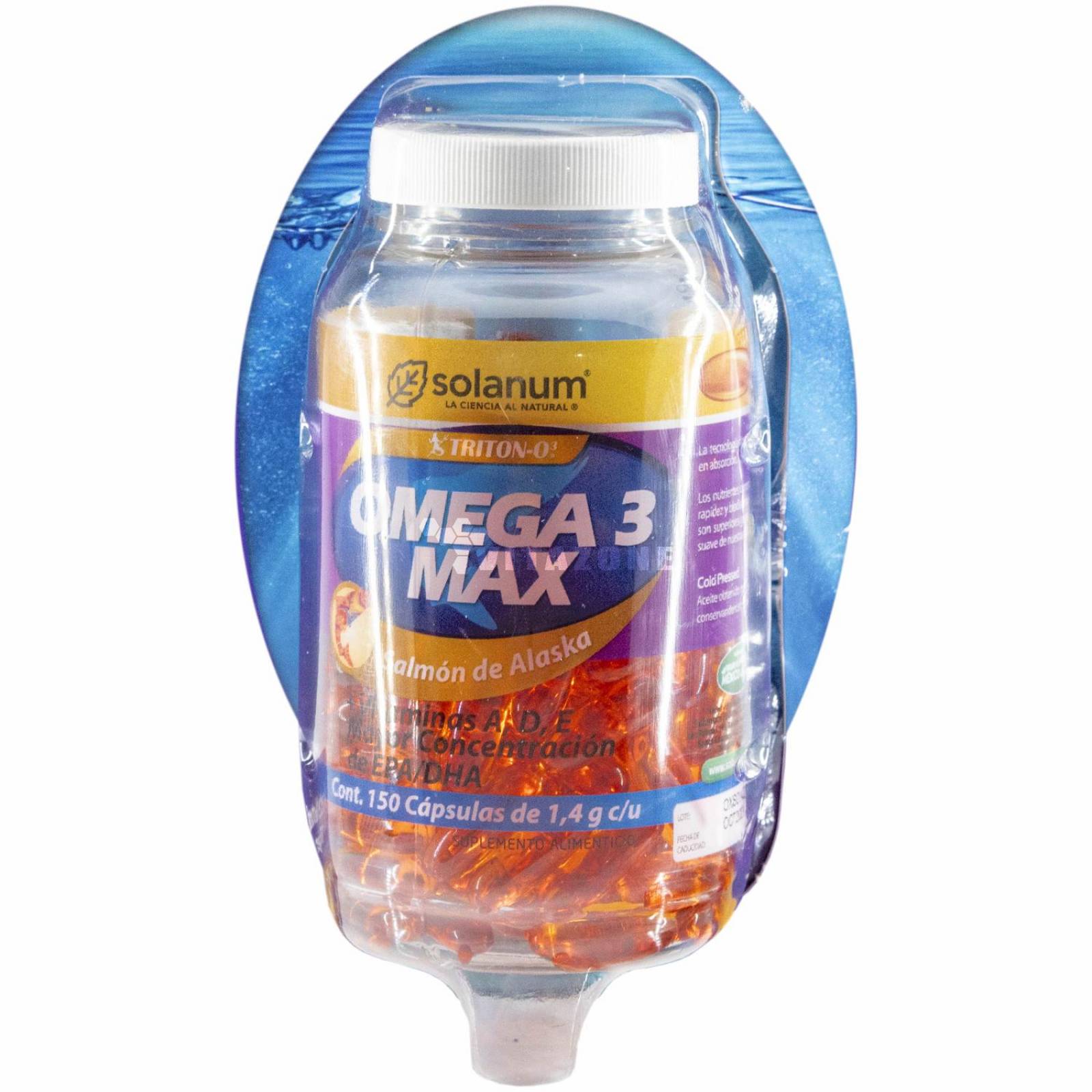 Omega 3 Max EPA/DHA Salmón de Alaska 150 cáps Solanum 