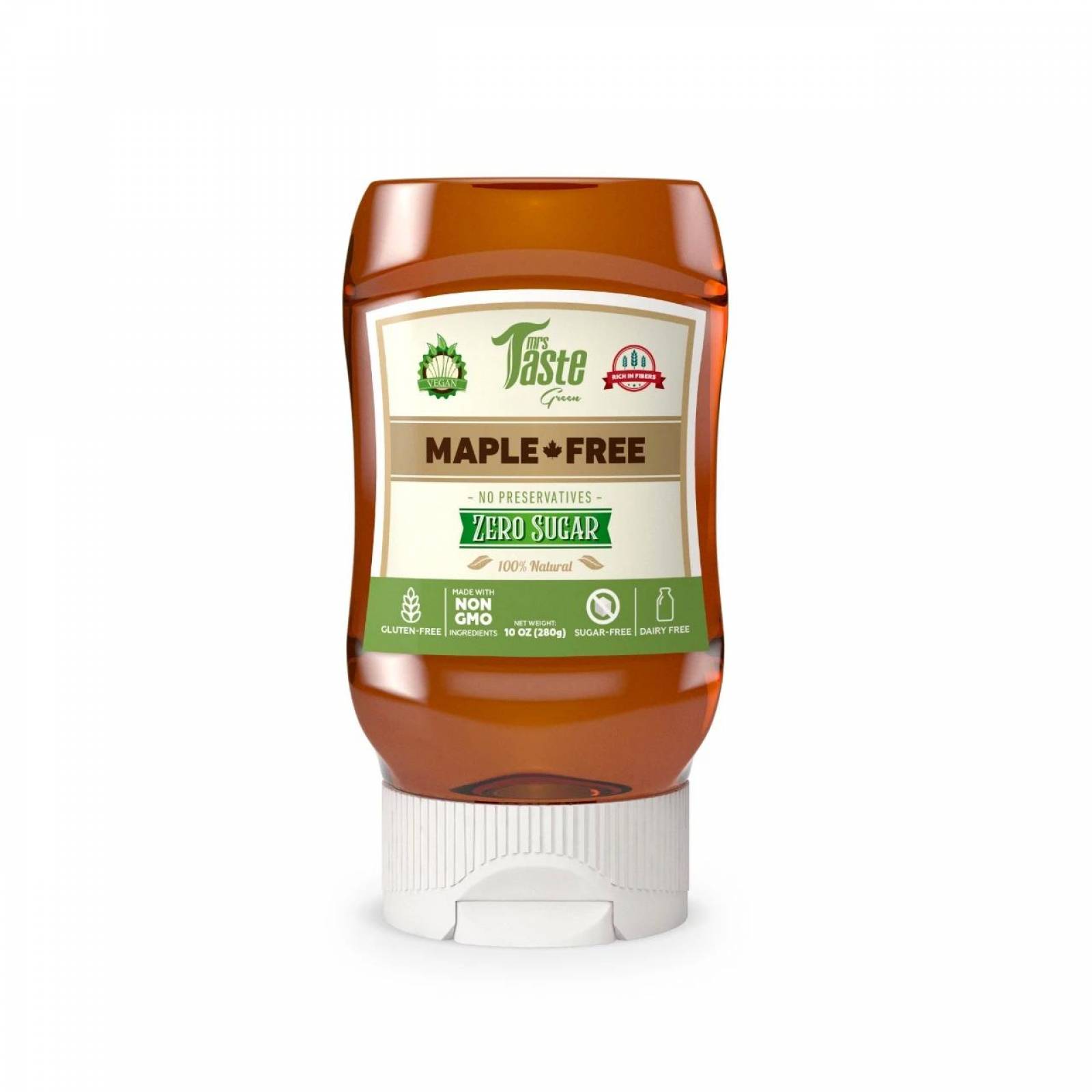 Miel sabor Maple Mrs Taste Sin azúcar 0 calorías 280 g 