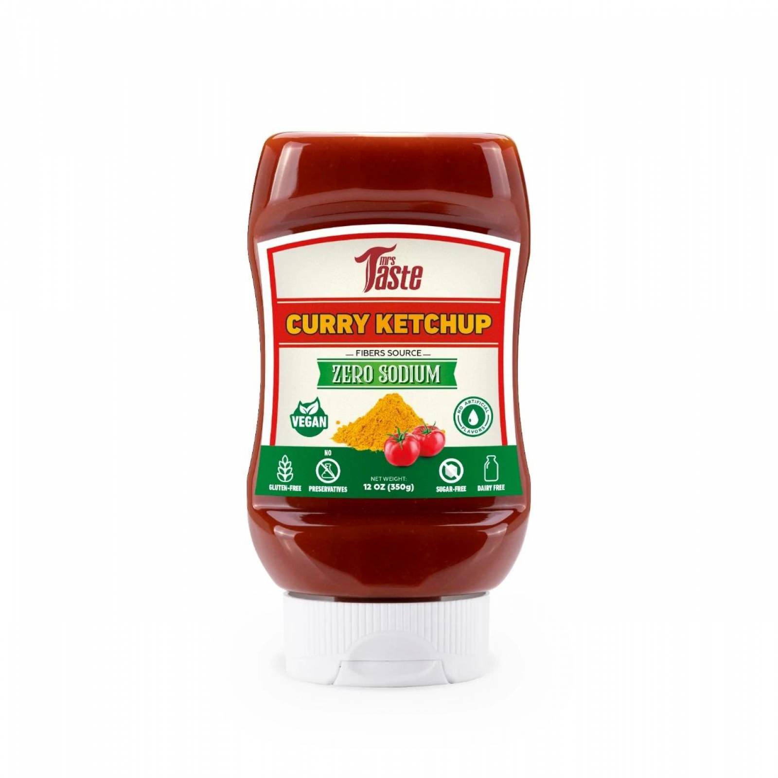 Catsup Curry Mrs Taste Sin azúcar Sin sodio 350 g Ketchup 