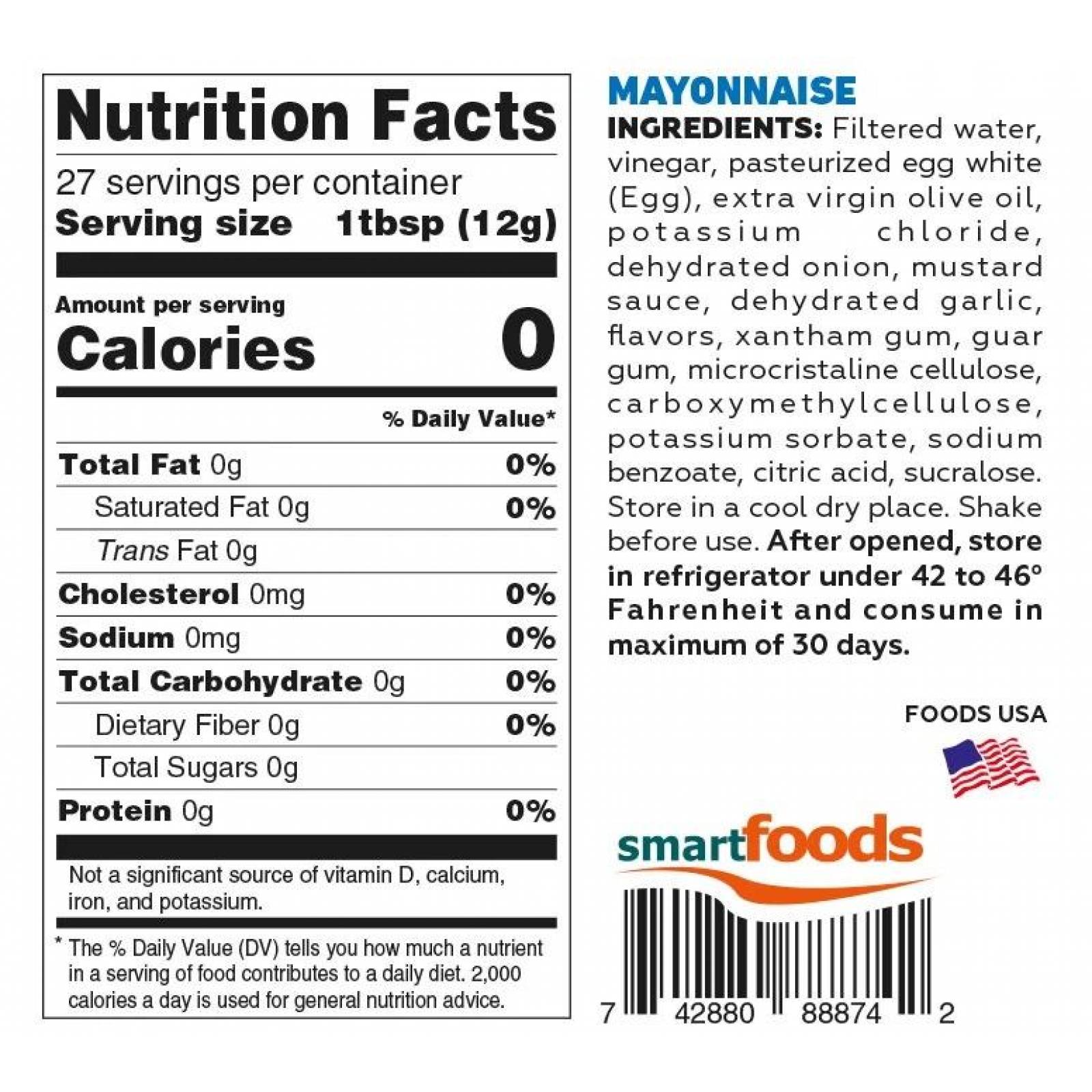 Mayonesa Mrs Taste Sin azúcar Sin sodio 335 g 