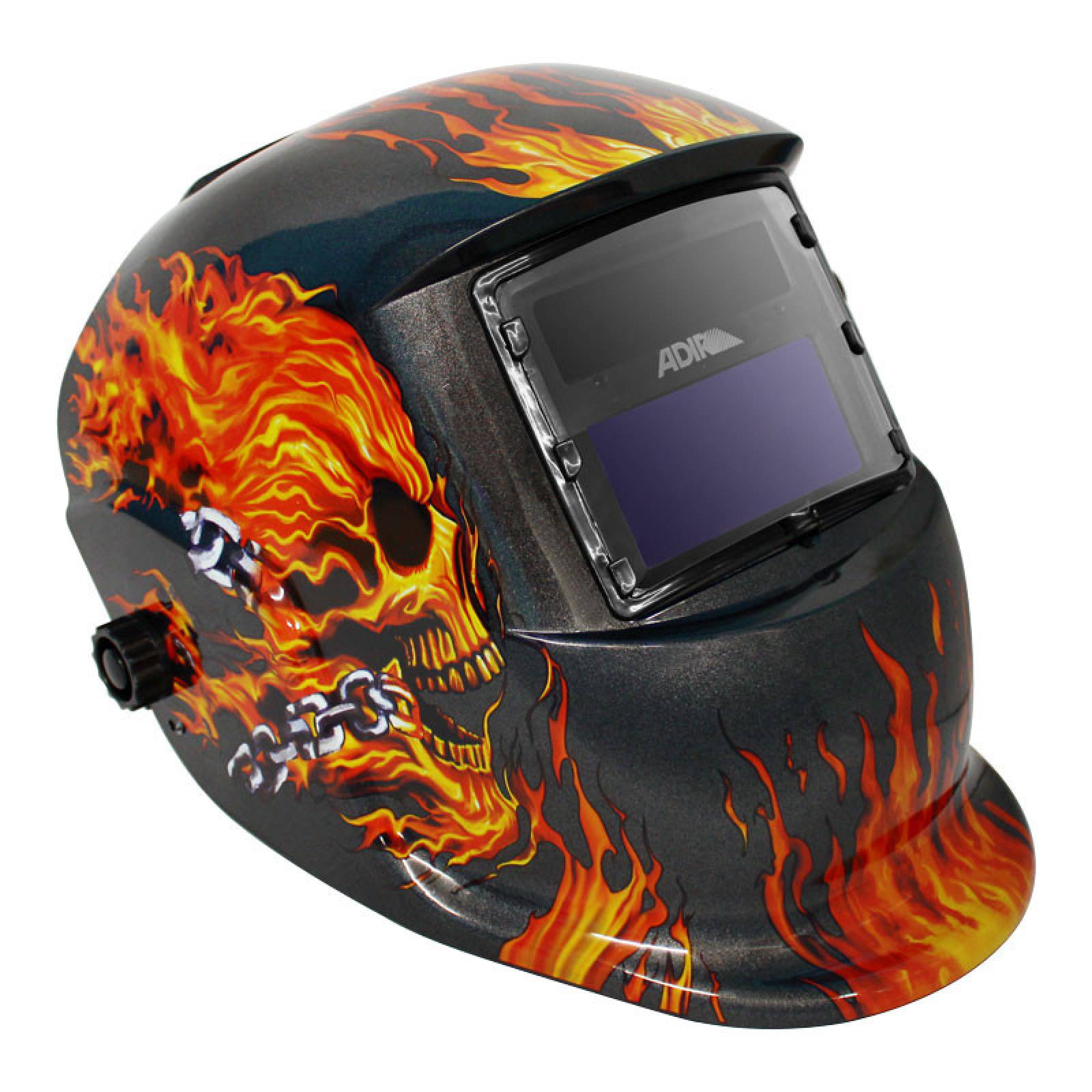 Careta electrónica para soldar Flaming Skull 6711 Adir