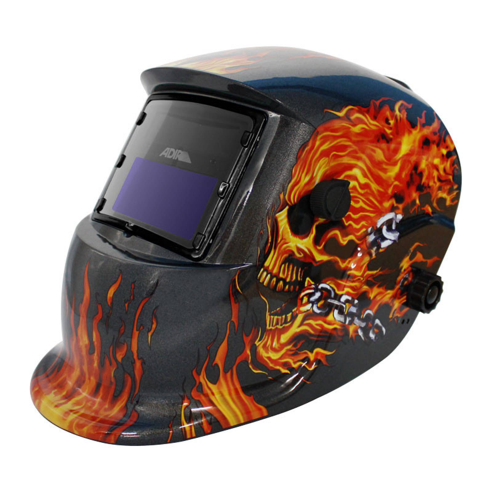 Careta electrónica para soldar Flaming Skull 6711 Adir