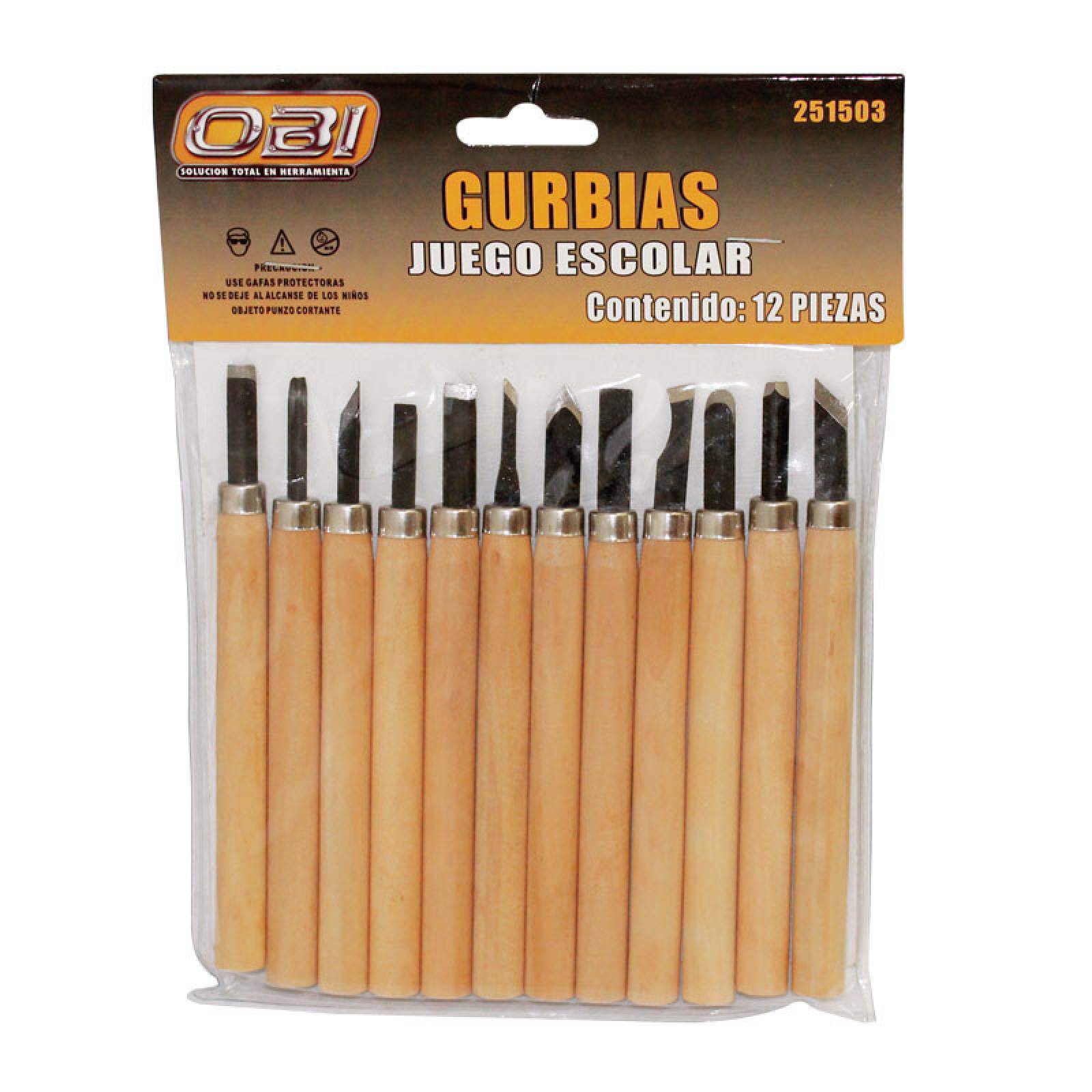 Gurbias escolares con 12 piezas 251503 OBI
