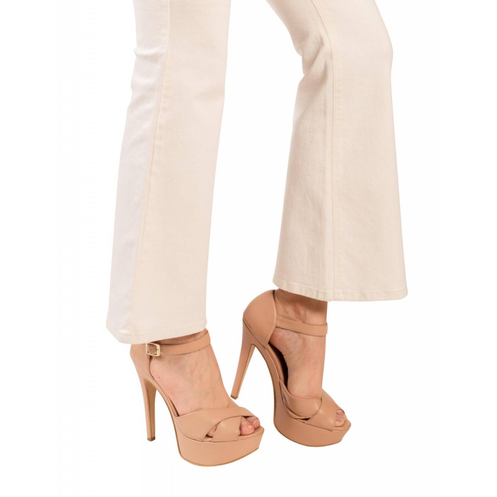 Pantalon campana blanco 8859 