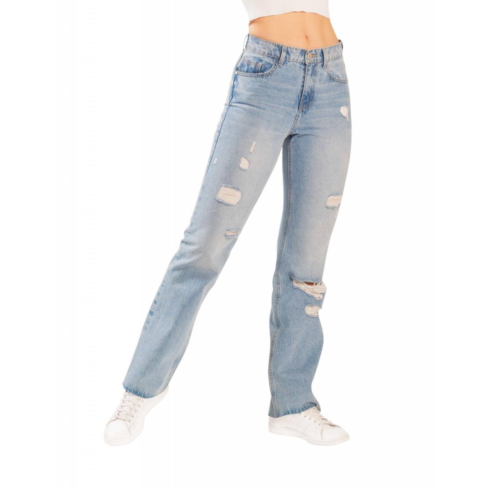 Wide leg jeanswest de tiro alto pantalon de moda 9445