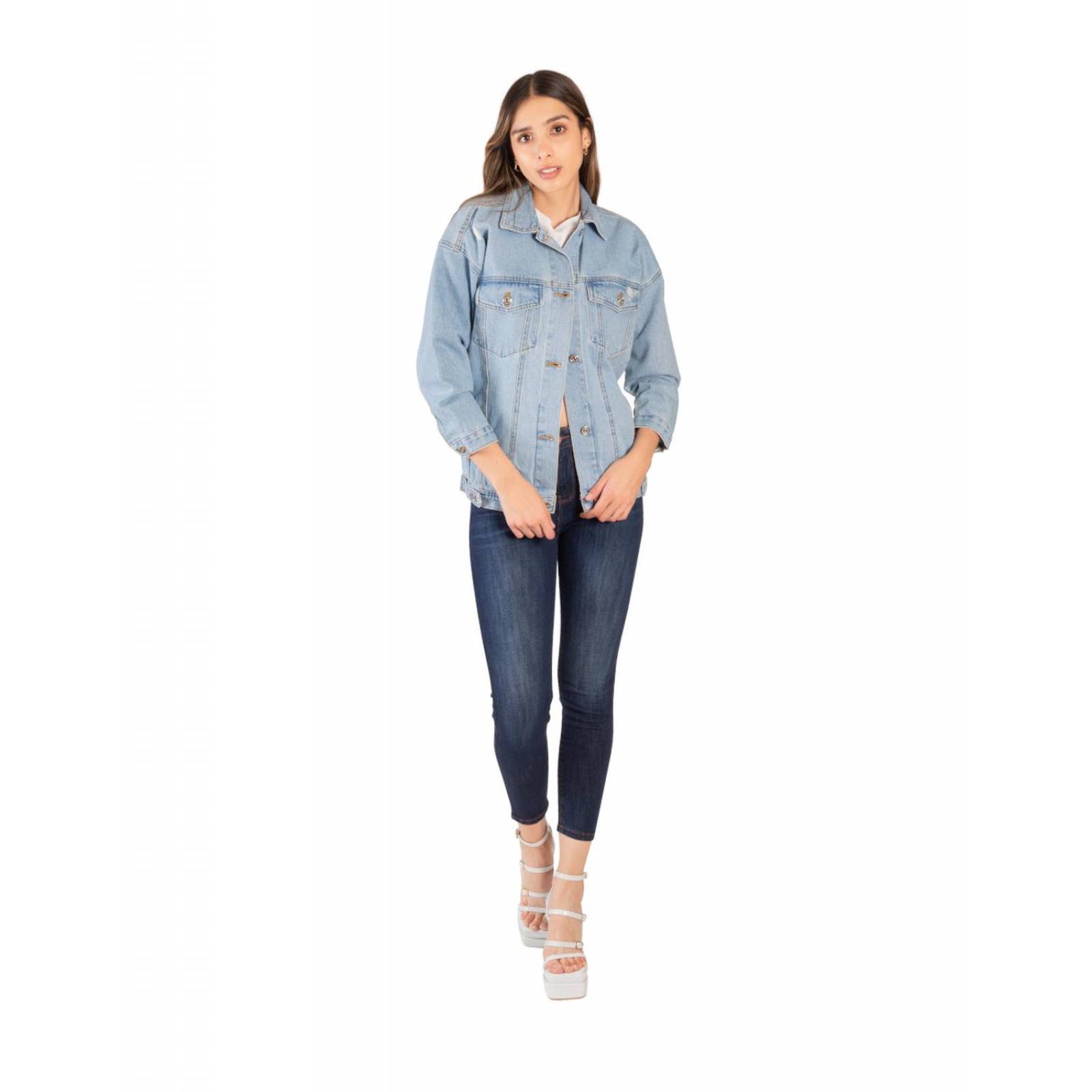 Chamarra oversize de mezclilla jeanswest 
