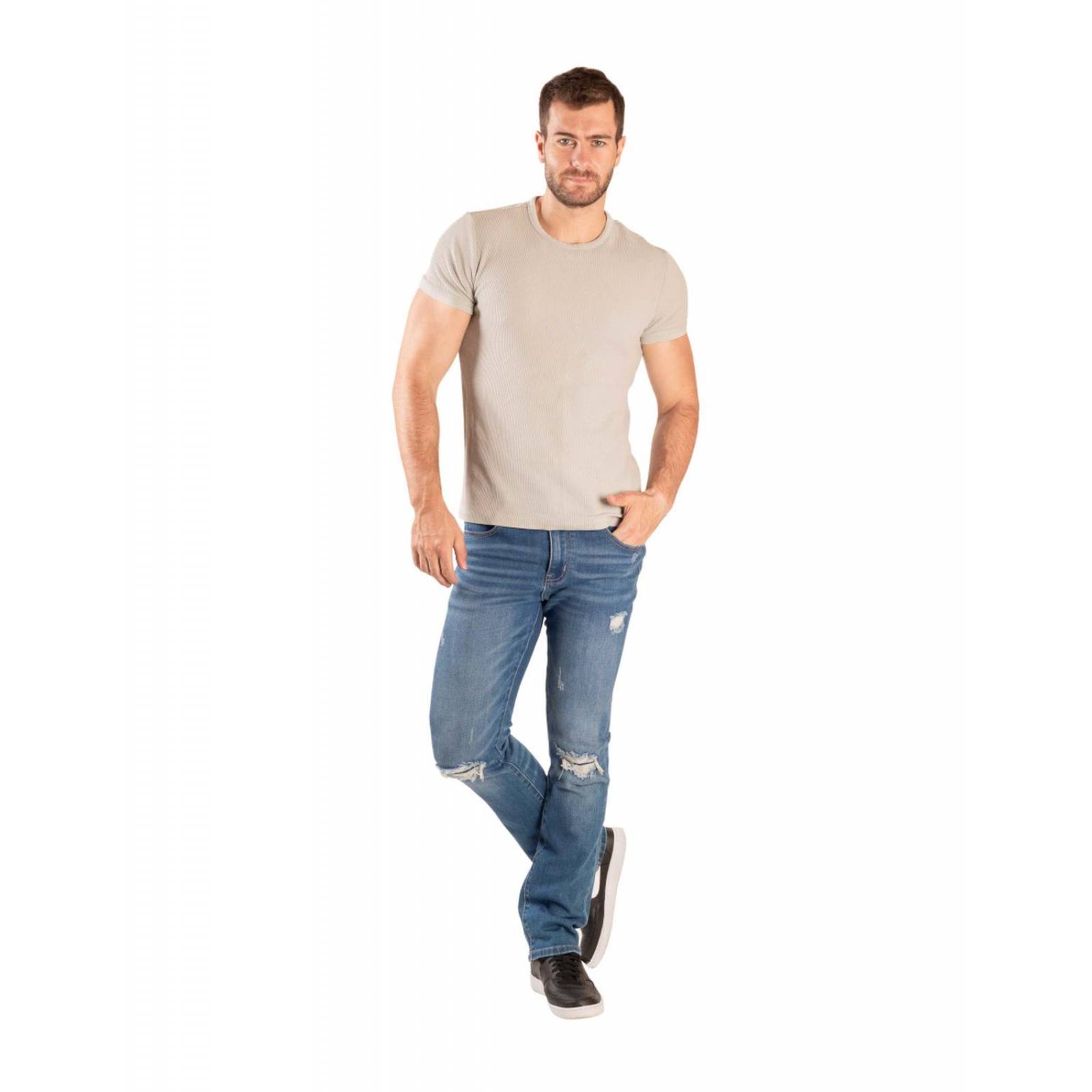 Pantalon slim fit hombre jeanswest black mezclilla confort 063 