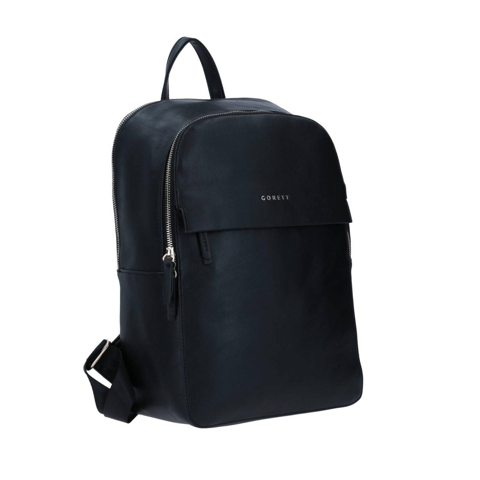 Mochila Backpack Grande GORETT Negro LEMIN Porta Laptop simple de hasta 13 pulgadas 